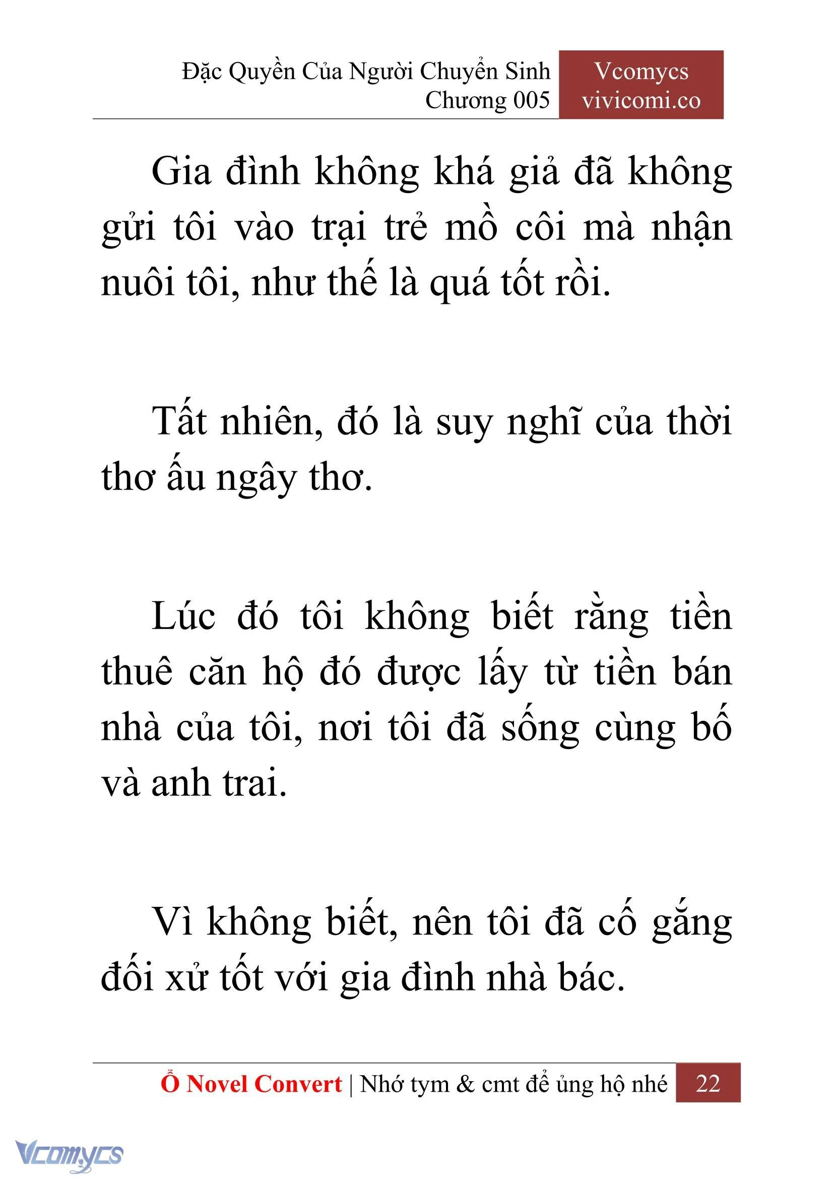 [Novel] Đặc Quyền Của Người Chuyển Sinh Chapter  5 - 24