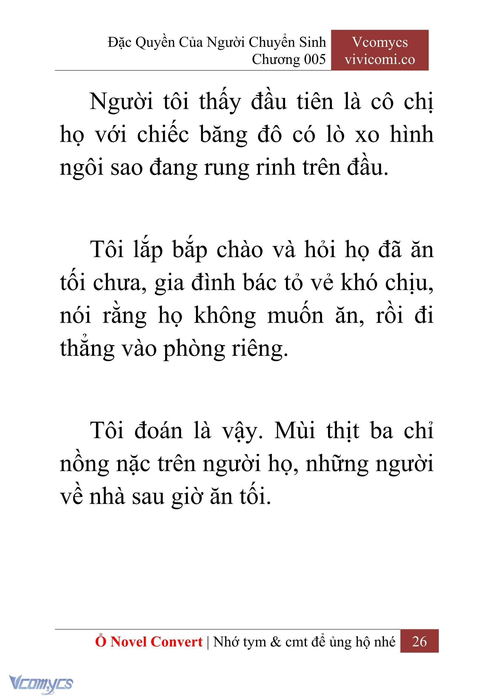 [Novel] Đặc Quyền Của Người Chuyển Sinh Chapter  5 - 28