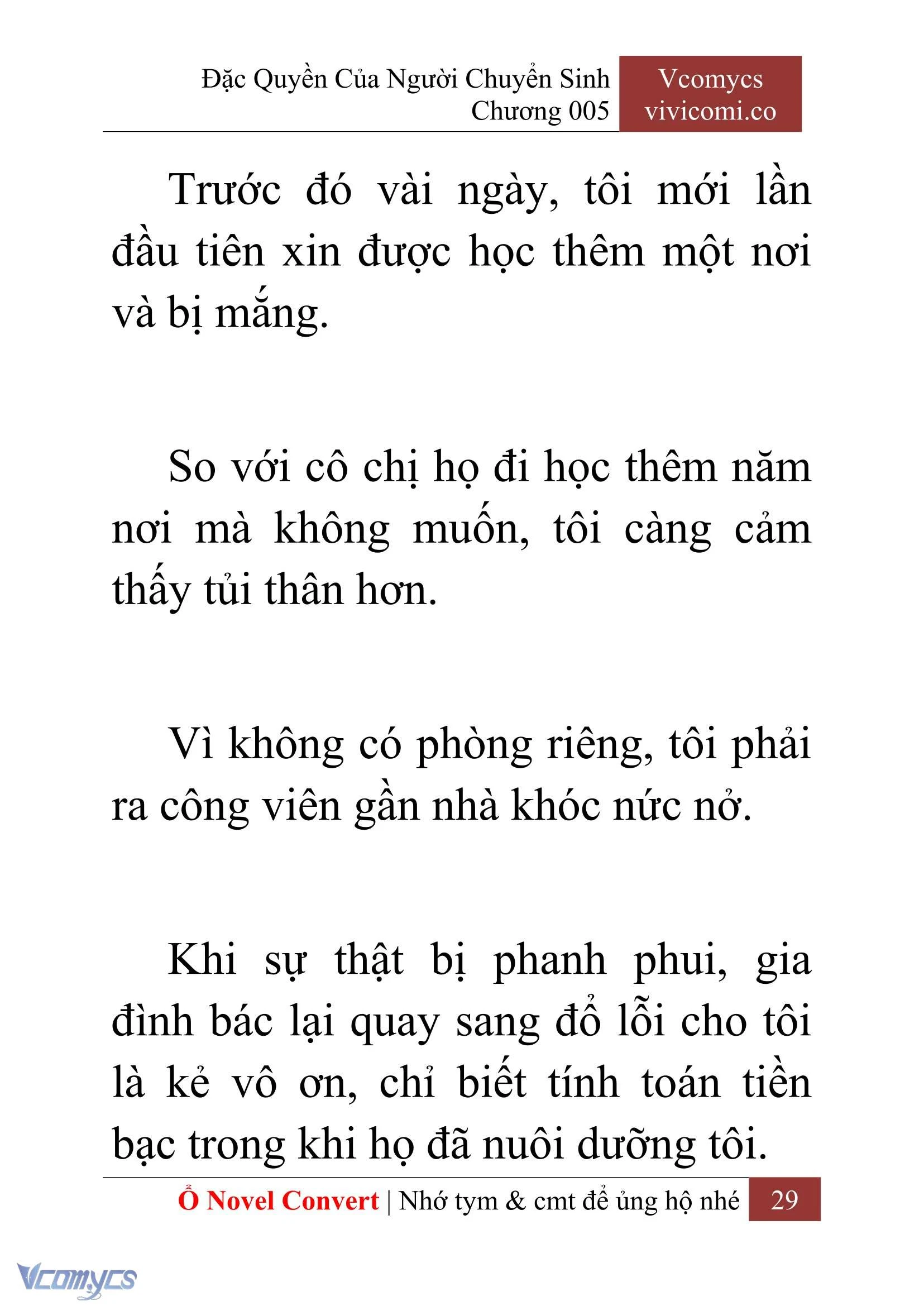 [Novel] Đặc Quyền Của Người Chuyển Sinh Chapter  5 - 31