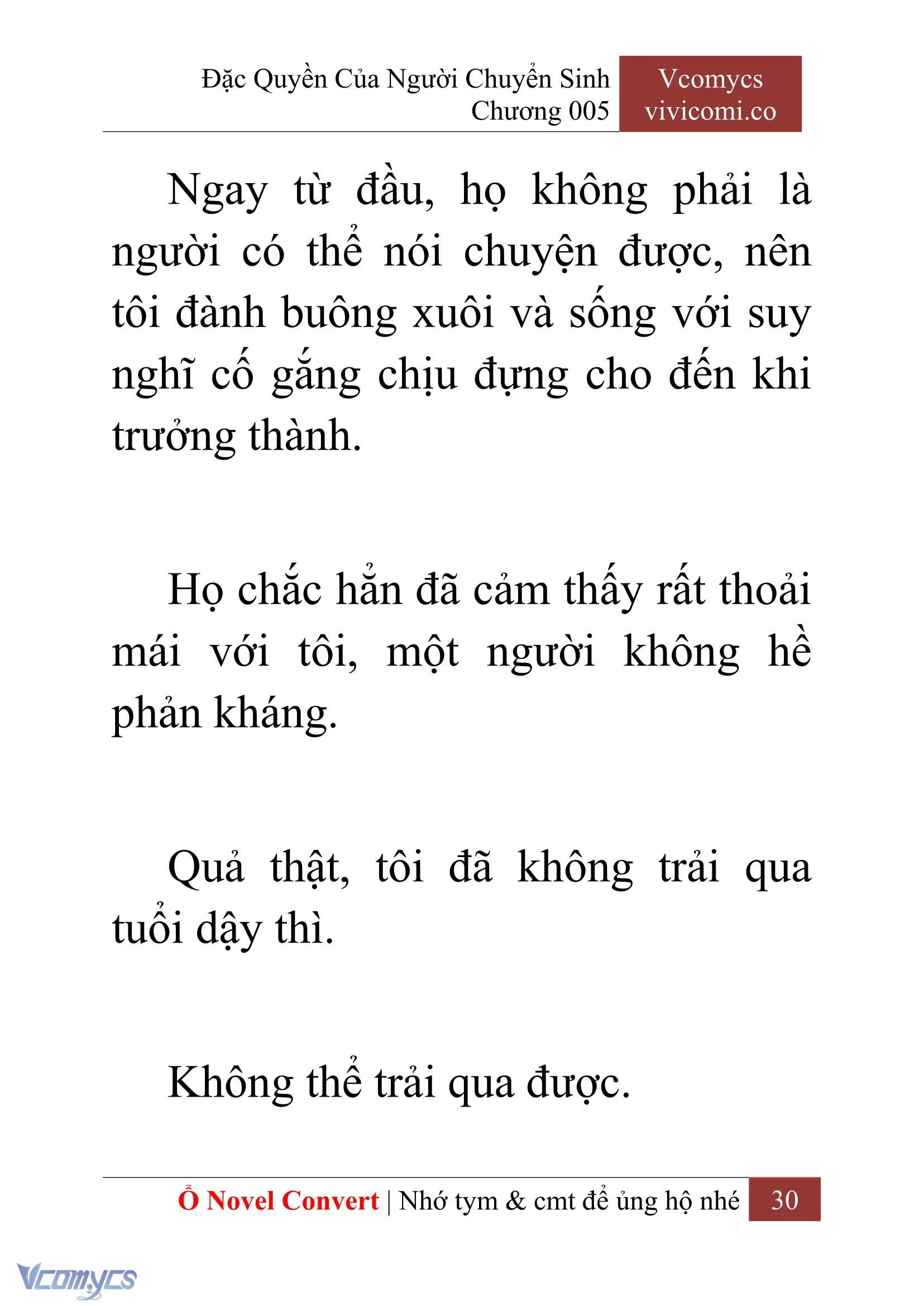 [Novel] Đặc Quyền Của Người Chuyển Sinh Chapter  5 - 32