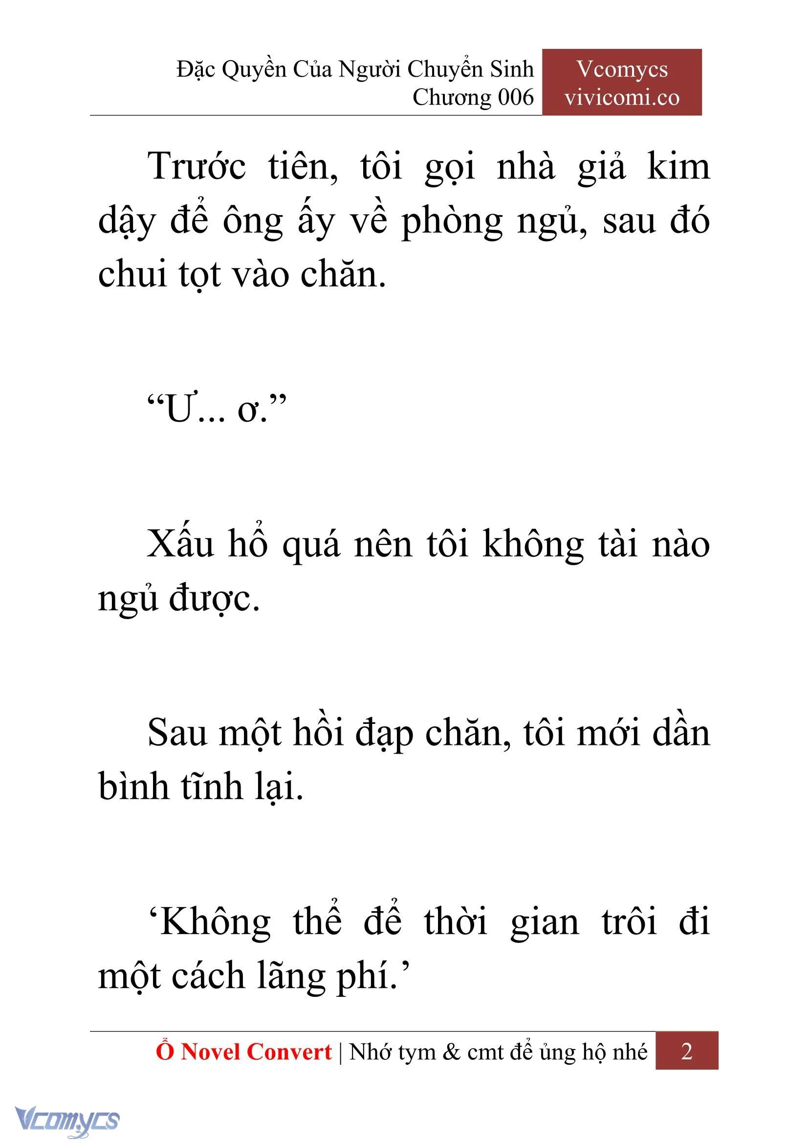 [Novel] Đặc Quyền Của Người Chuyển Sinh Chapter  6 - 4