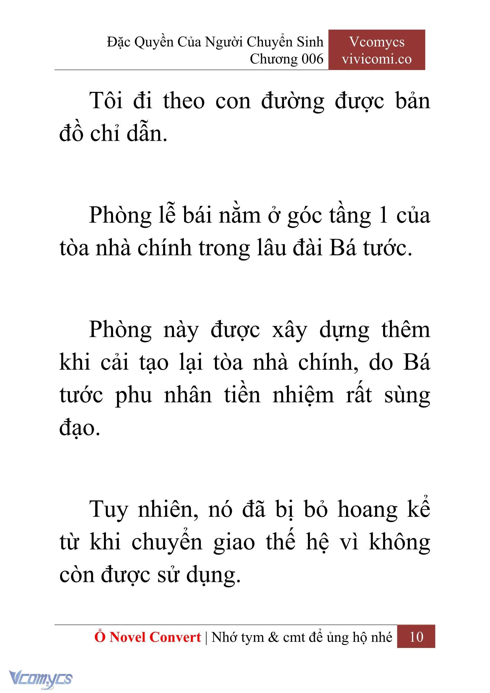 [Novel] Đặc Quyền Của Người Chuyển Sinh Chapter  6 - 12