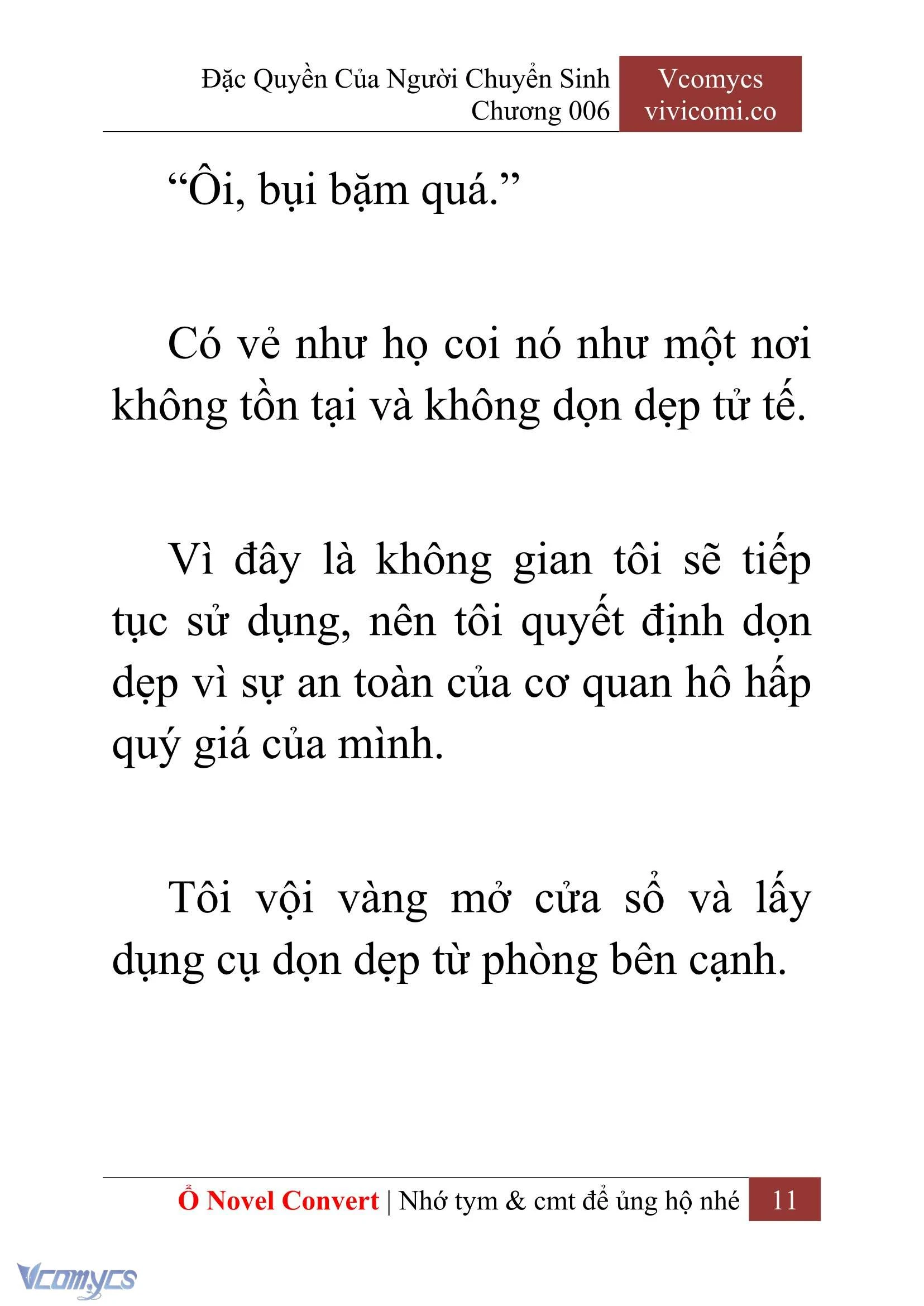 [Novel] Đặc Quyền Của Người Chuyển Sinh Chapter  6 - 13