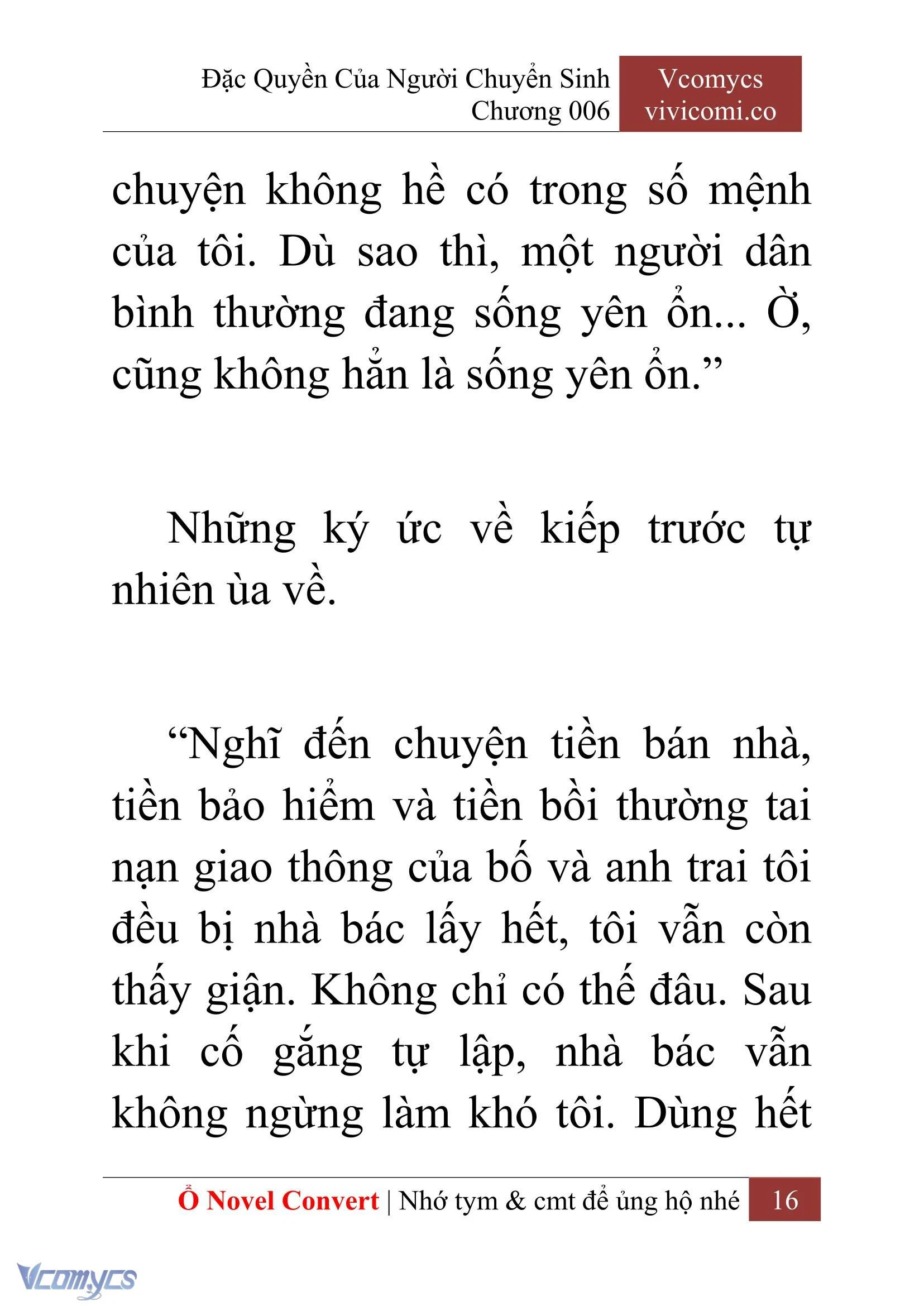 [Novel] Đặc Quyền Của Người Chuyển Sinh Chapter  6 - 18
