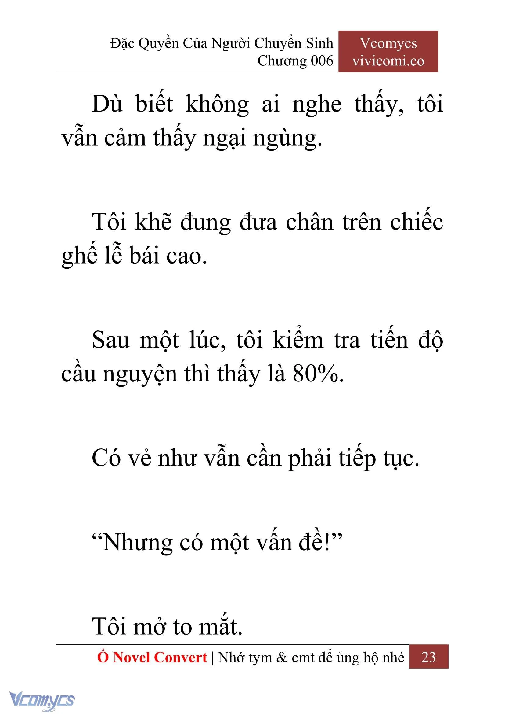 [Novel] Đặc Quyền Của Người Chuyển Sinh Chapter  6 - 25