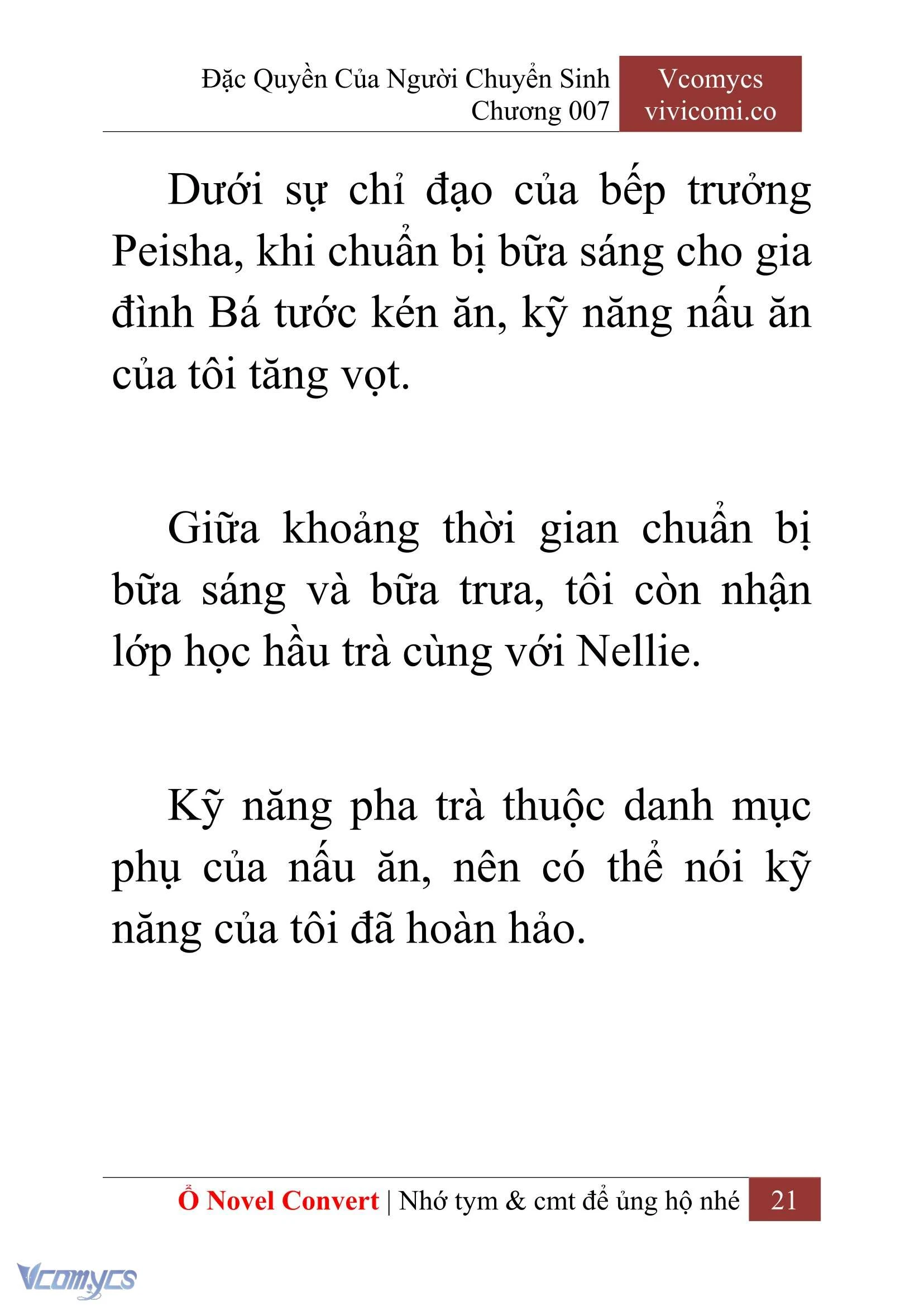 [Novel] Đặc Quyền Của Người Chuyển Sinh Chapter  7 - 23