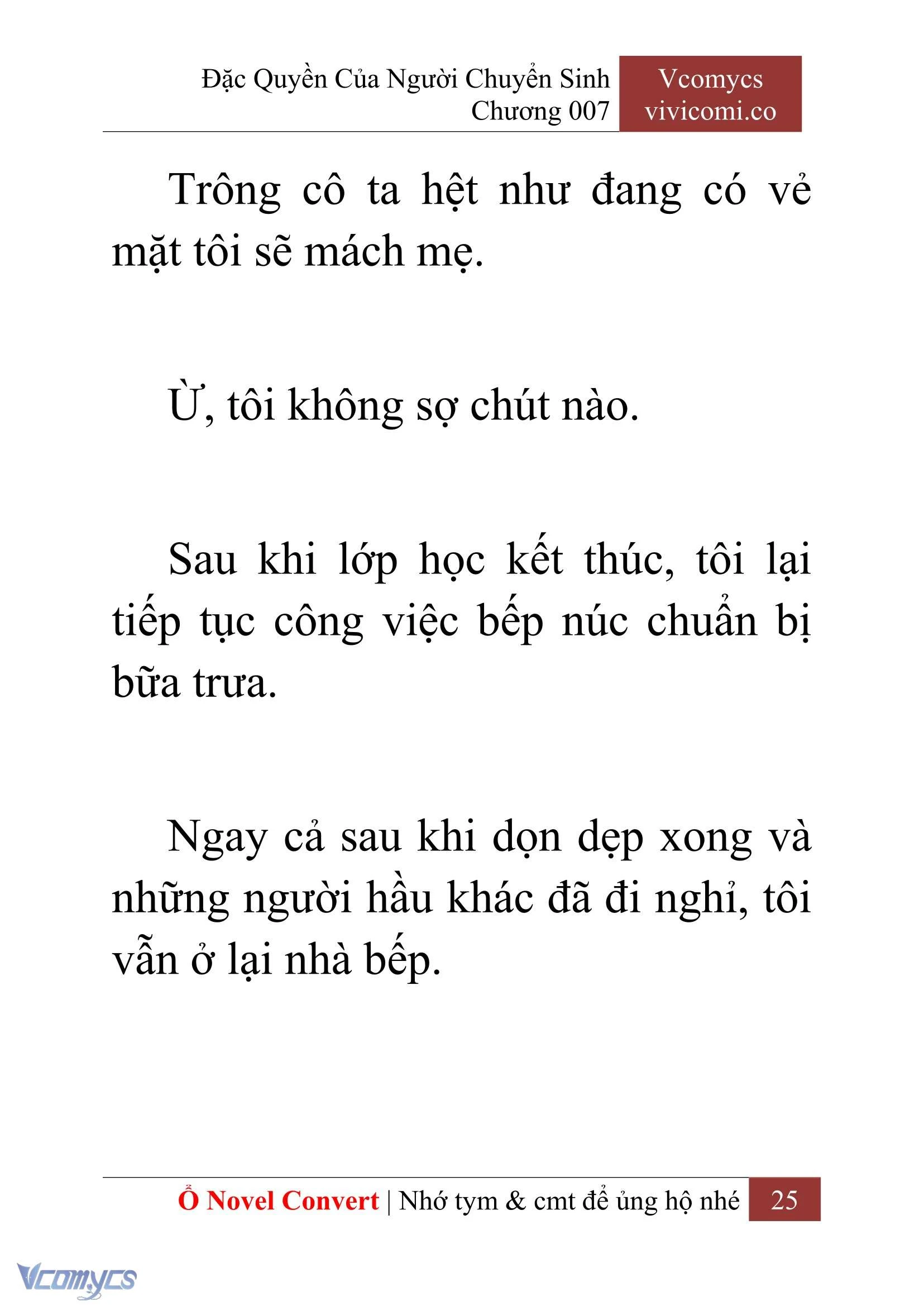 [Novel] Đặc Quyền Của Người Chuyển Sinh Chapter  7 - 27