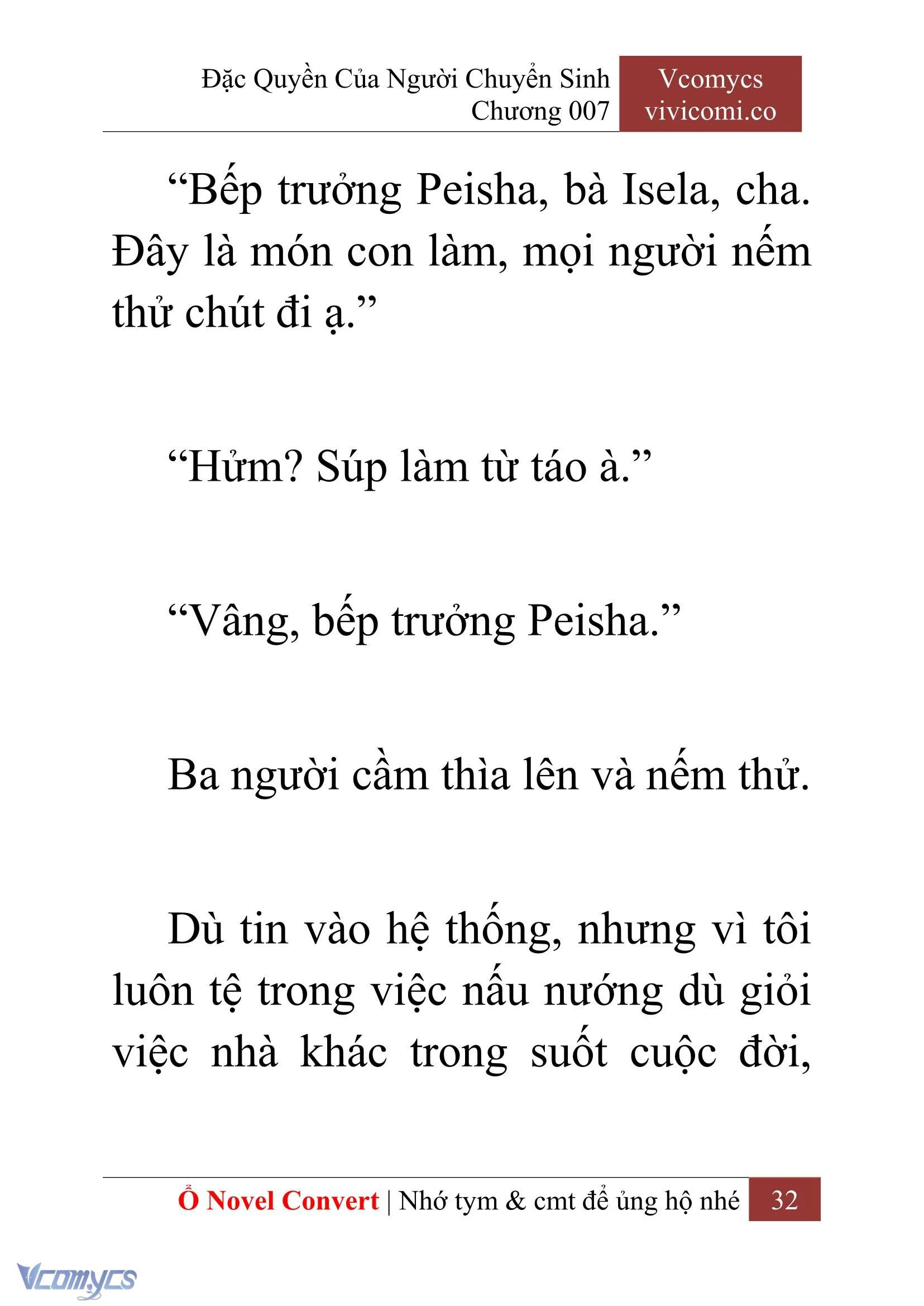 [Novel] Đặc Quyền Của Người Chuyển Sinh Chapter  7 - 34