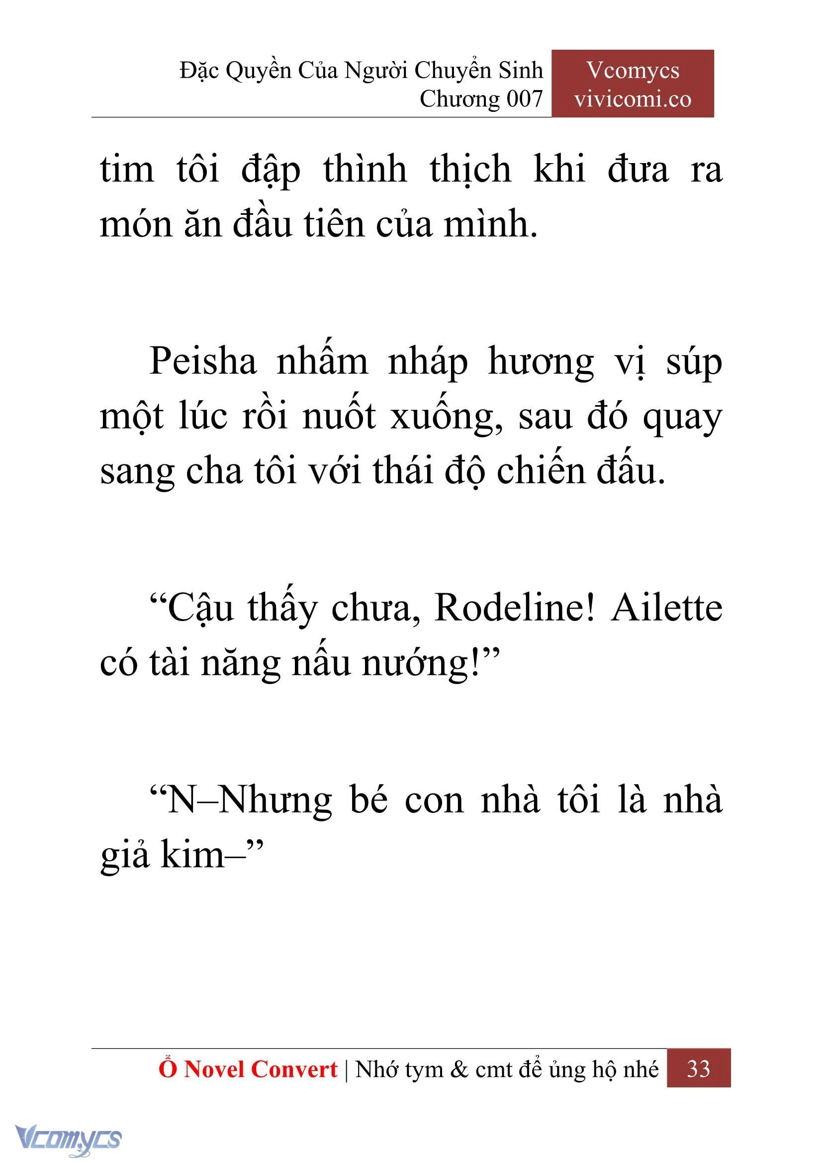 [Novel] Đặc Quyền Của Người Chuyển Sinh Chapter  7 - 35