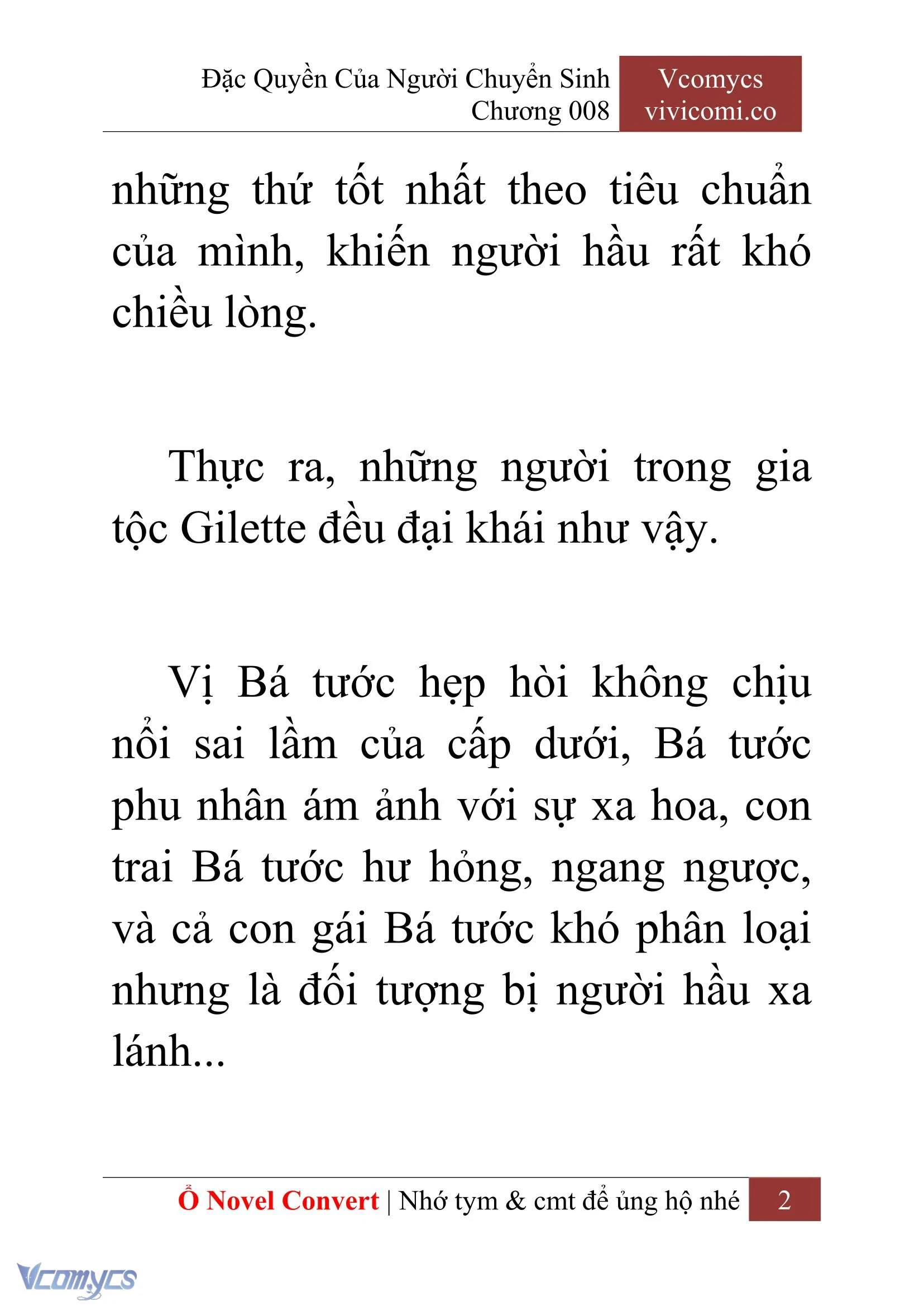 [Novel] Đặc Quyền Của Người Chuyển Sinh Chapter  8 - 4