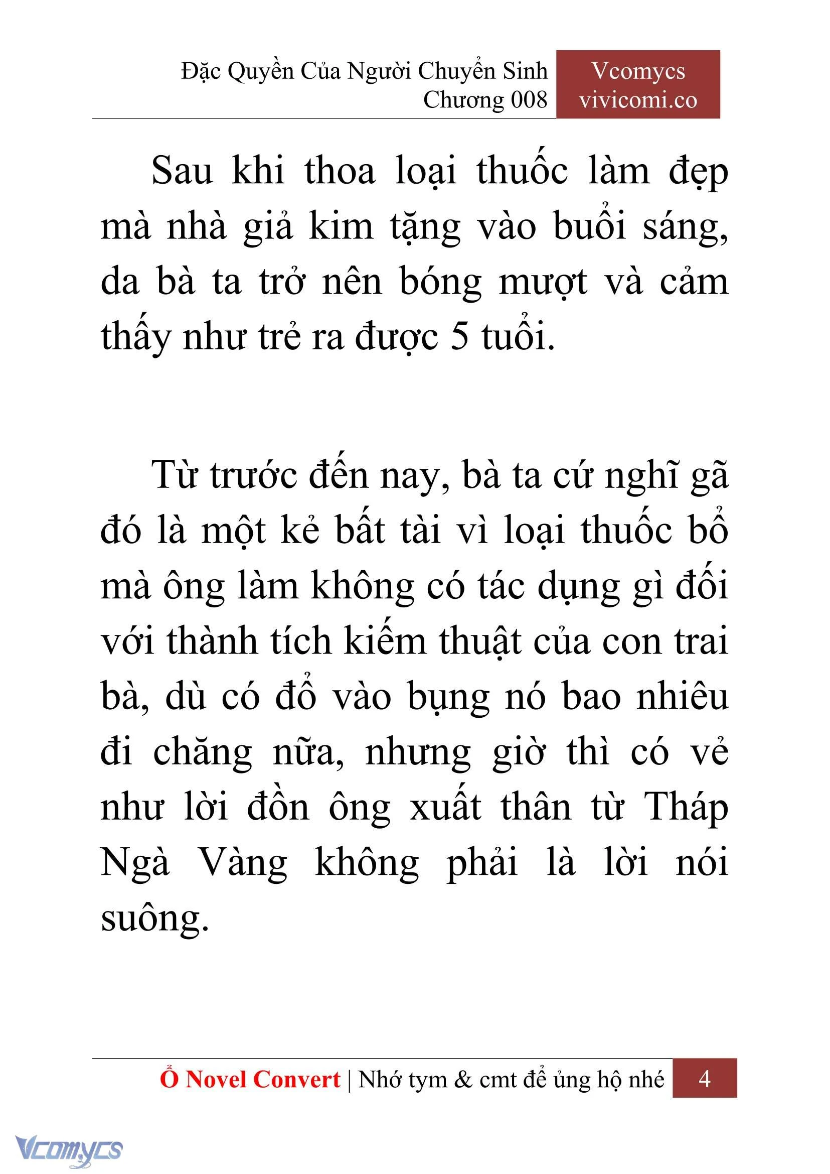 [Novel] Đặc Quyền Của Người Chuyển Sinh Chapter  8 - 6