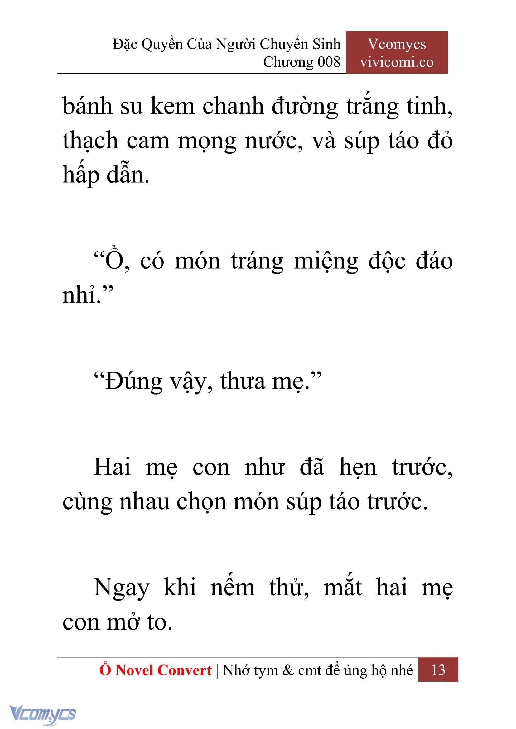 [Novel] Đặc Quyền Của Người Chuyển Sinh Chapter  8 - 15