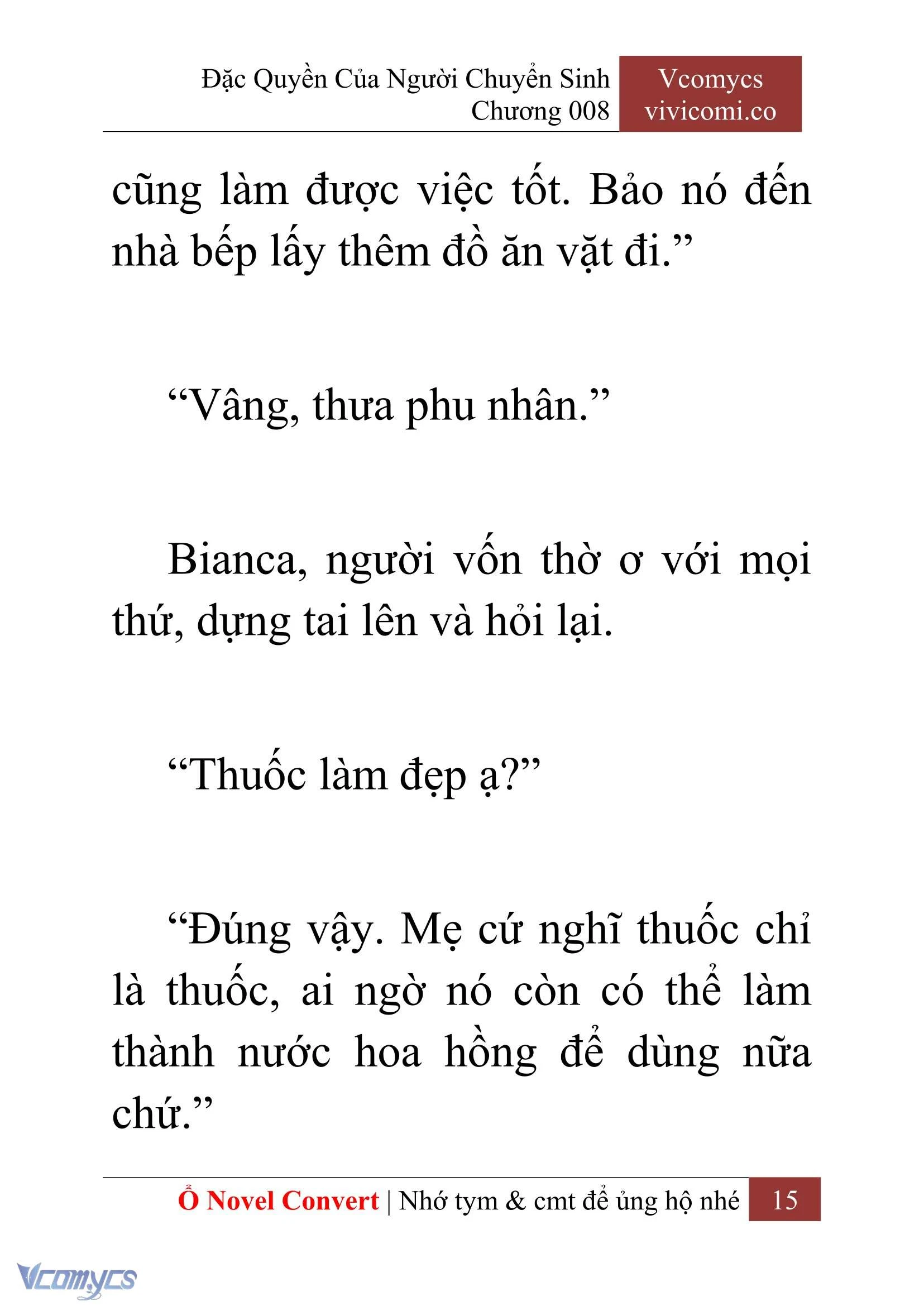 [Novel] Đặc Quyền Của Người Chuyển Sinh Chapter  8 - 17