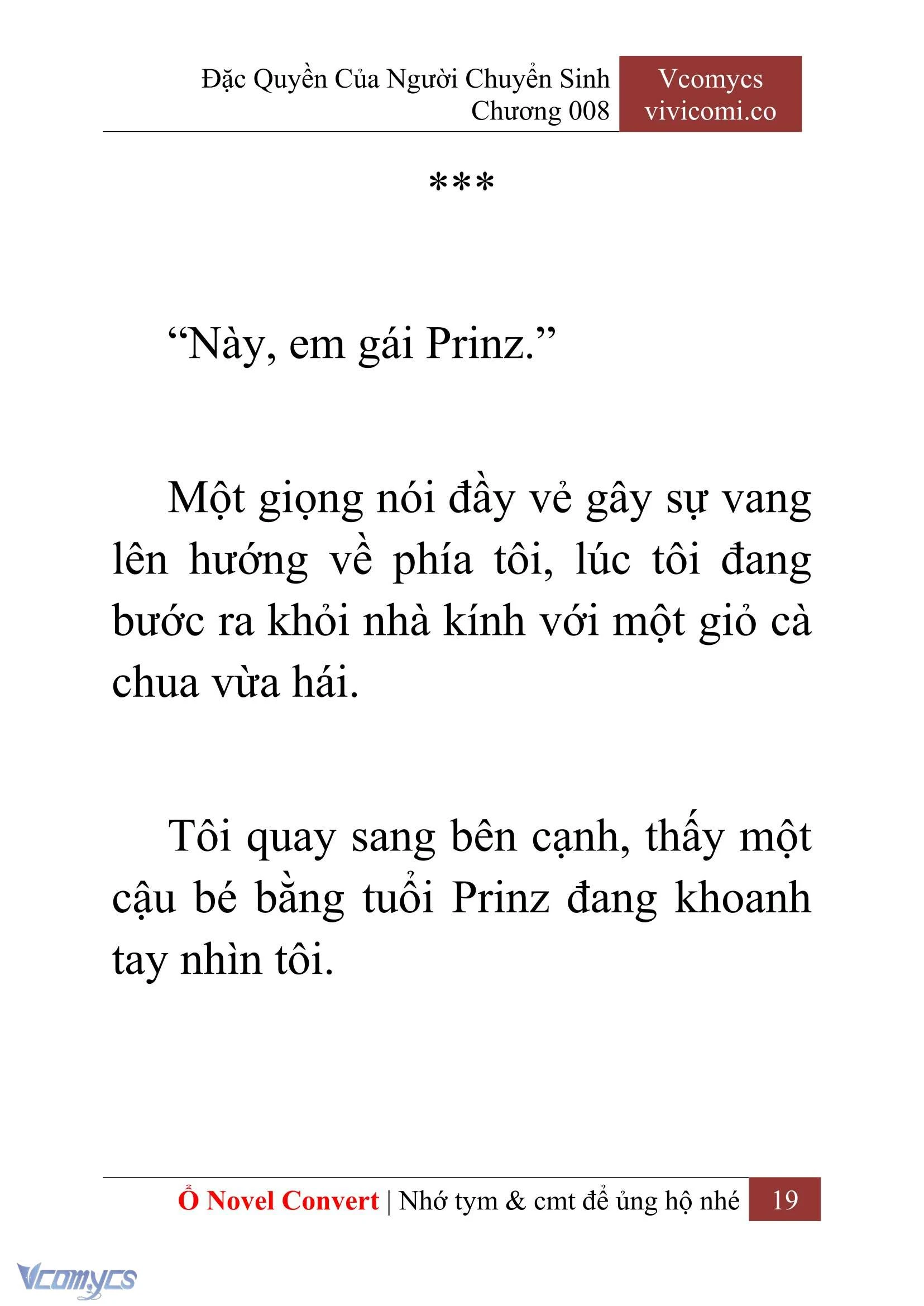 [Novel] Đặc Quyền Của Người Chuyển Sinh Chapter  8 - 21