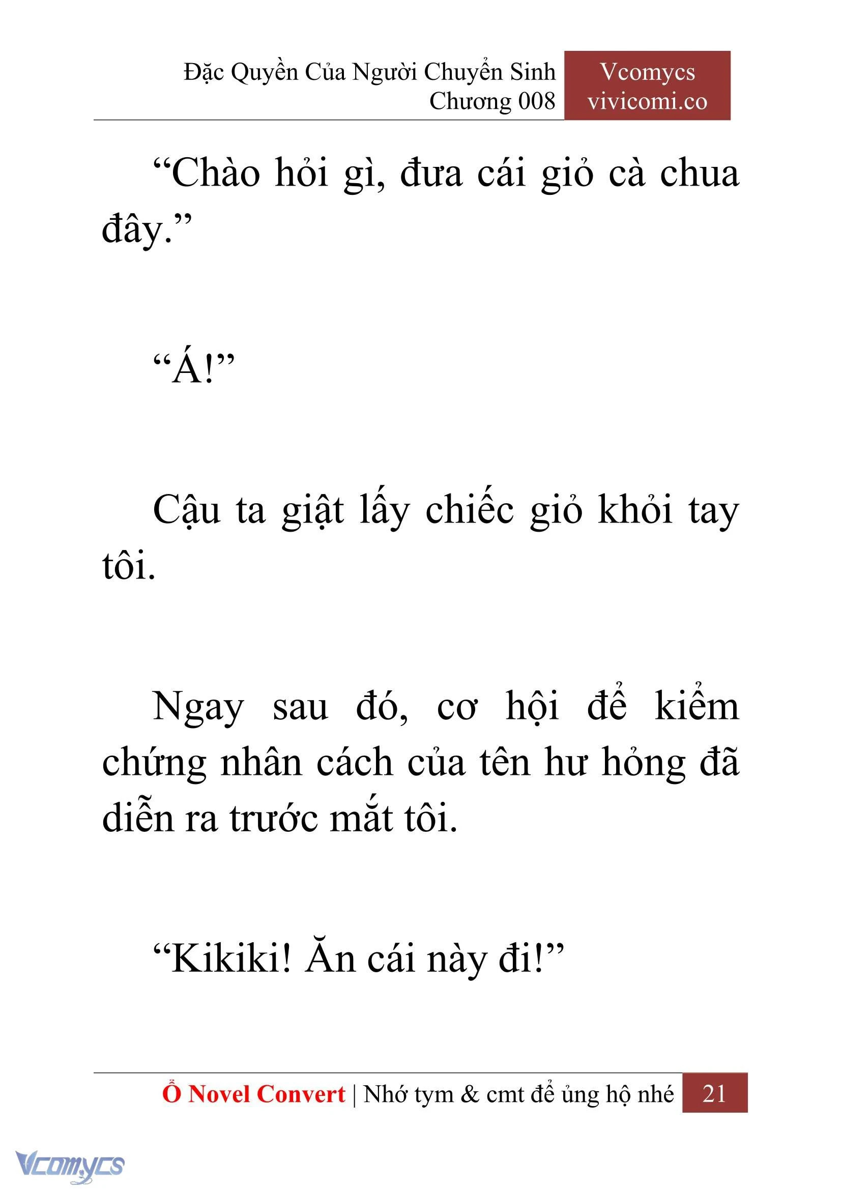 [Novel] Đặc Quyền Của Người Chuyển Sinh Chapter  8 - 23