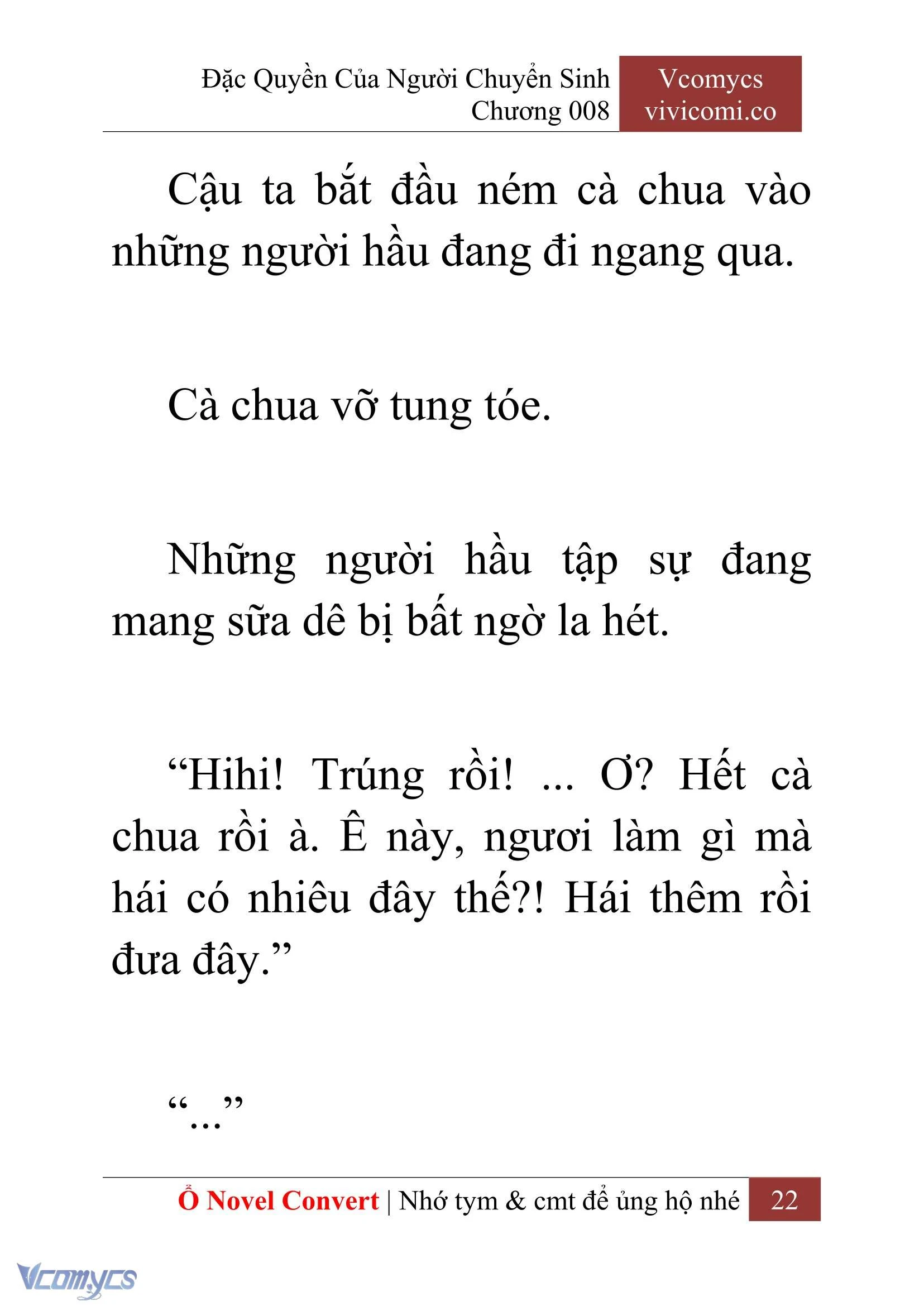 [Novel] Đặc Quyền Của Người Chuyển Sinh Chapter  8 - 24
