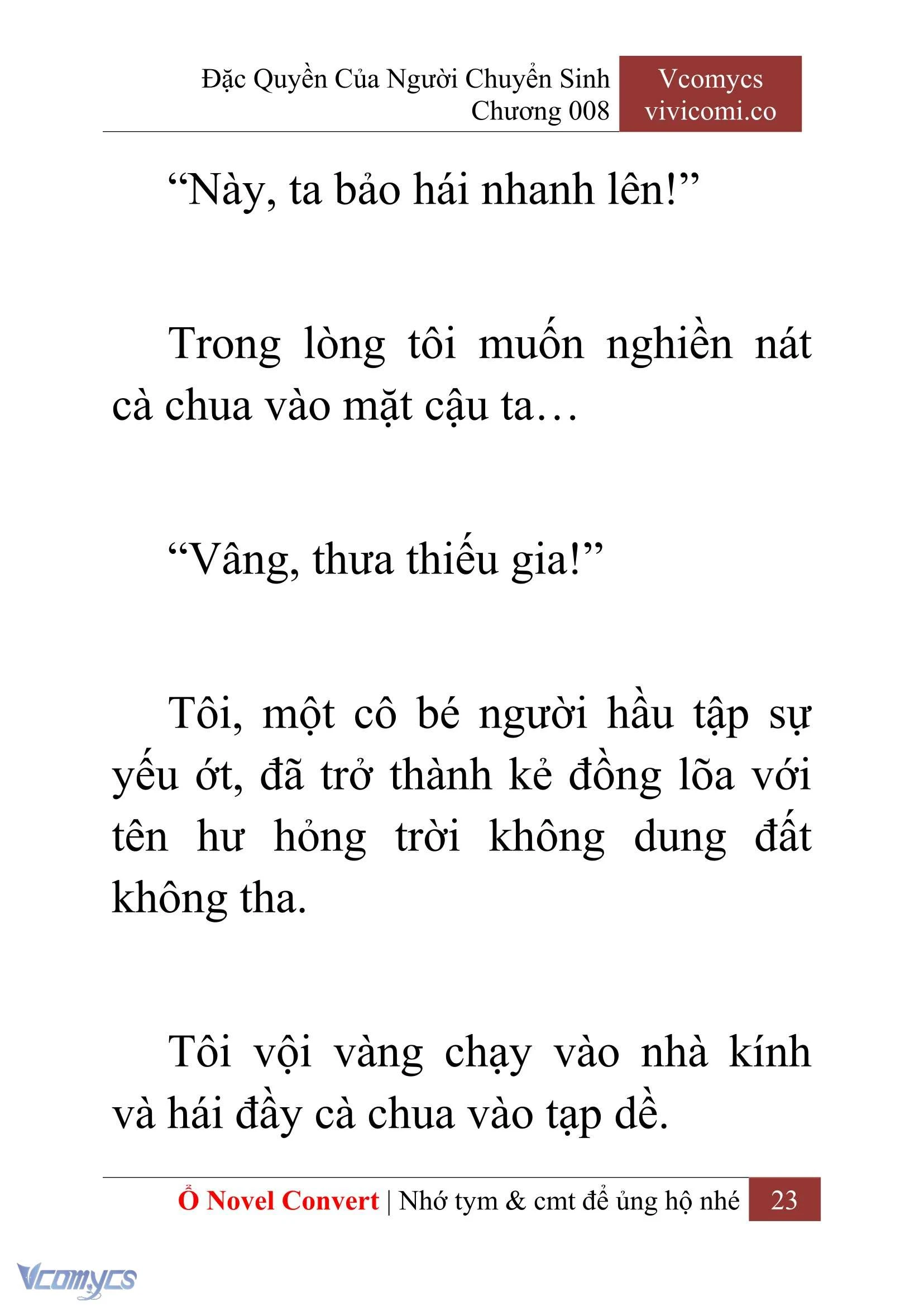 [Novel] Đặc Quyền Của Người Chuyển Sinh Chapter  8 - 25