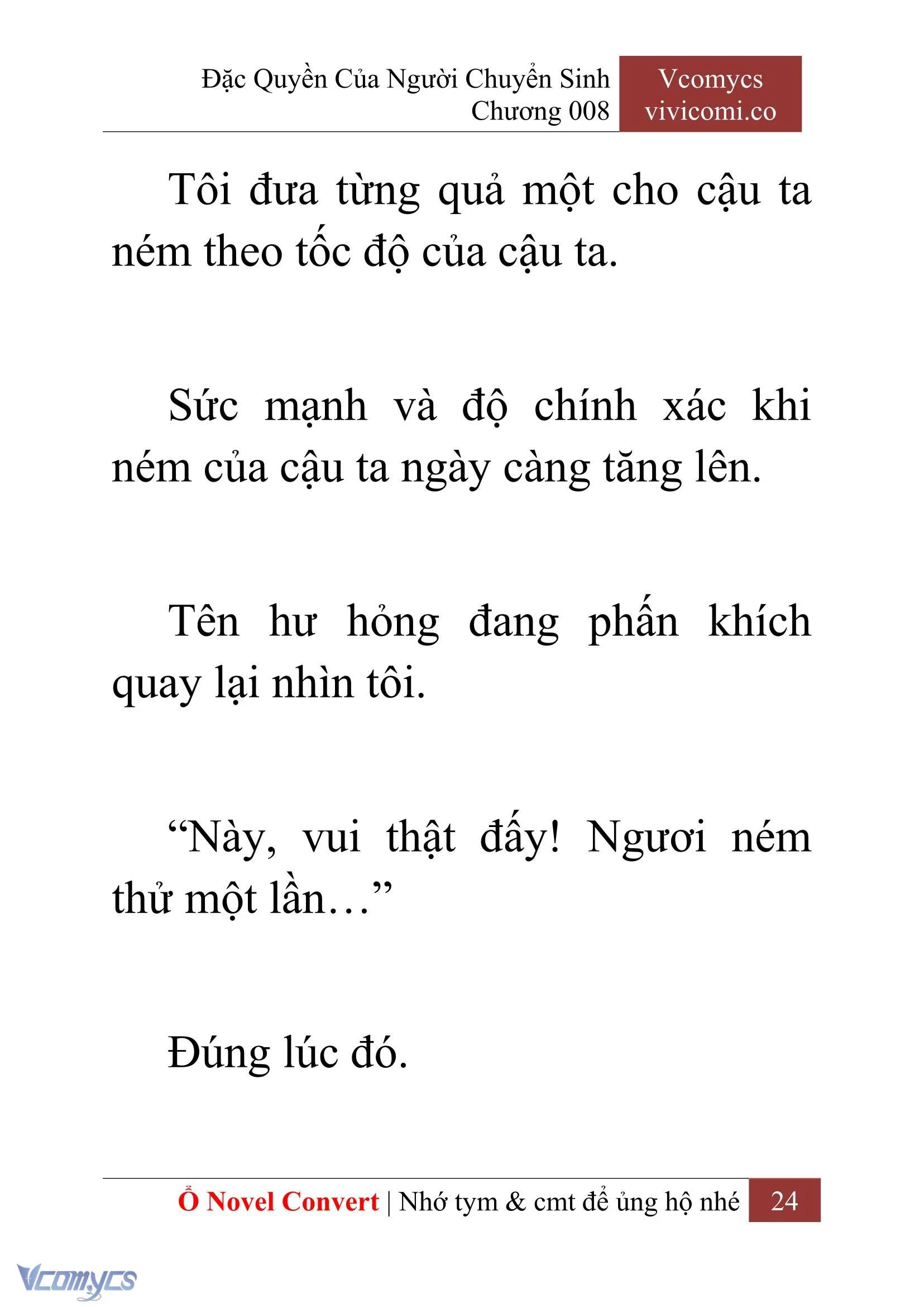 [Novel] Đặc Quyền Của Người Chuyển Sinh Chapter  8 - 26
