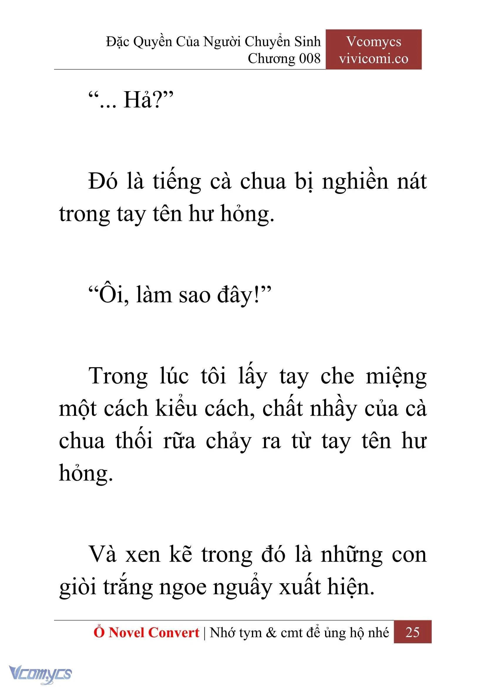 [Novel] Đặc Quyền Của Người Chuyển Sinh Chapter  8 - 27