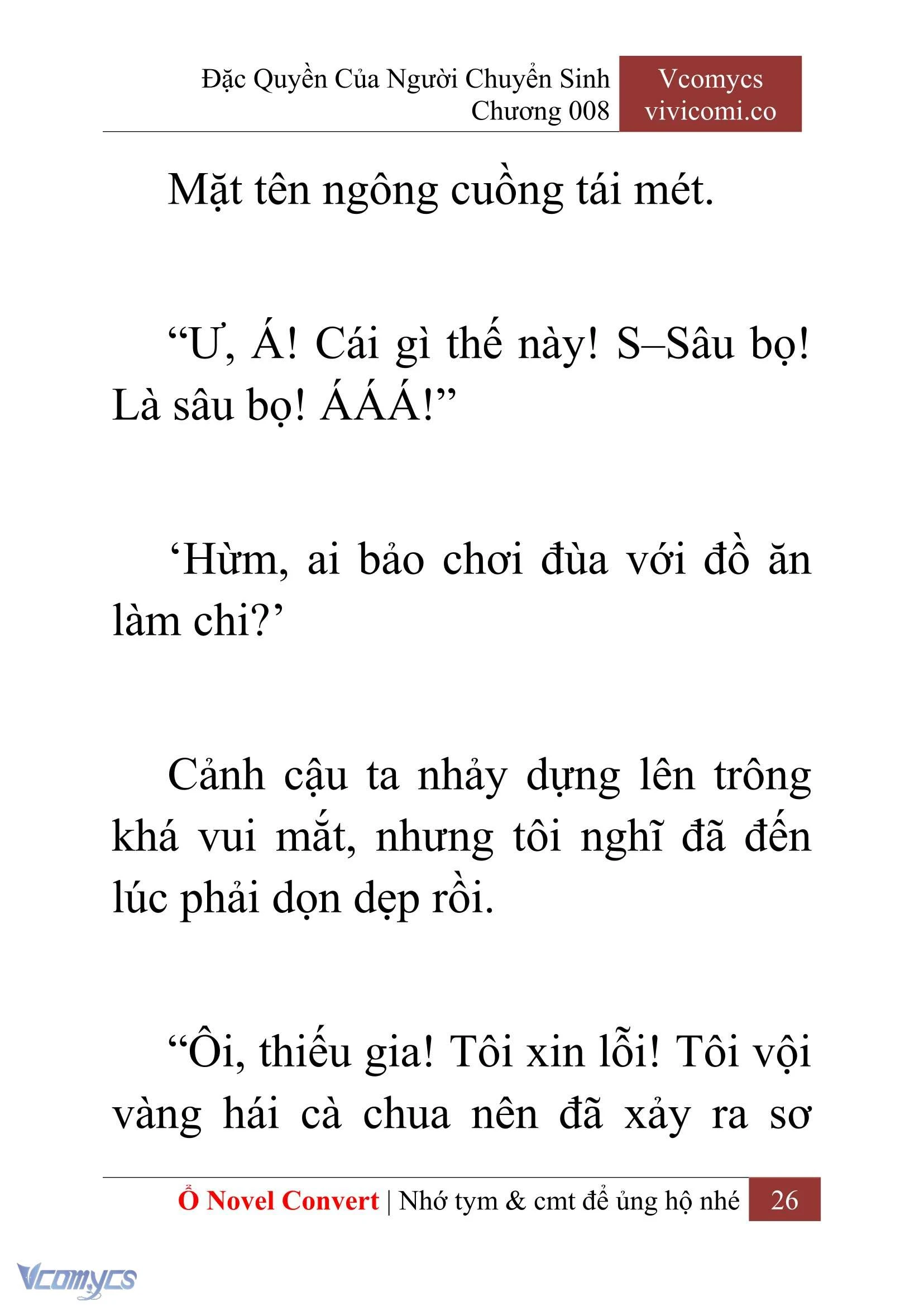 [Novel] Đặc Quyền Của Người Chuyển Sinh Chapter  8 - 28