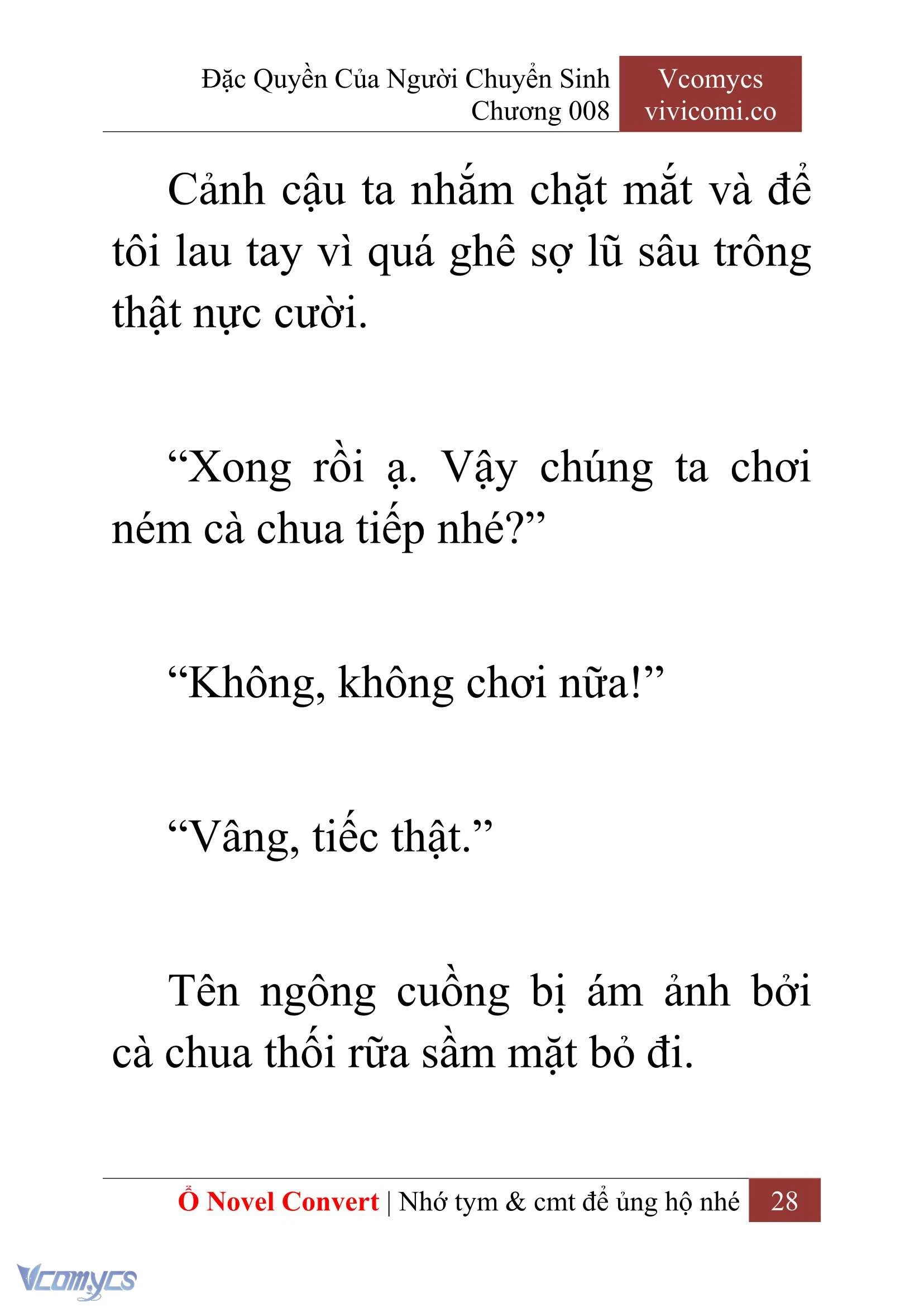 [Novel] Đặc Quyền Của Người Chuyển Sinh Chapter  8 - 30