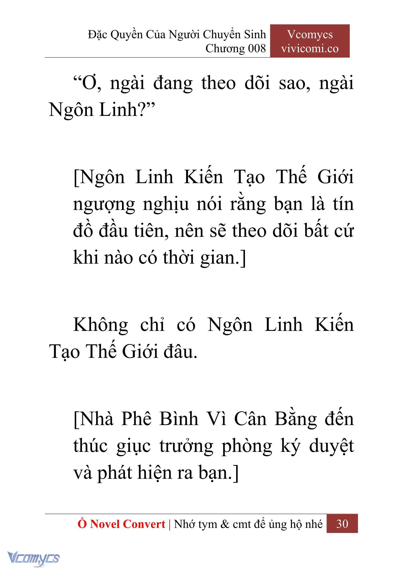 [Novel] Đặc Quyền Của Người Chuyển Sinh Chapter  8 - 32
