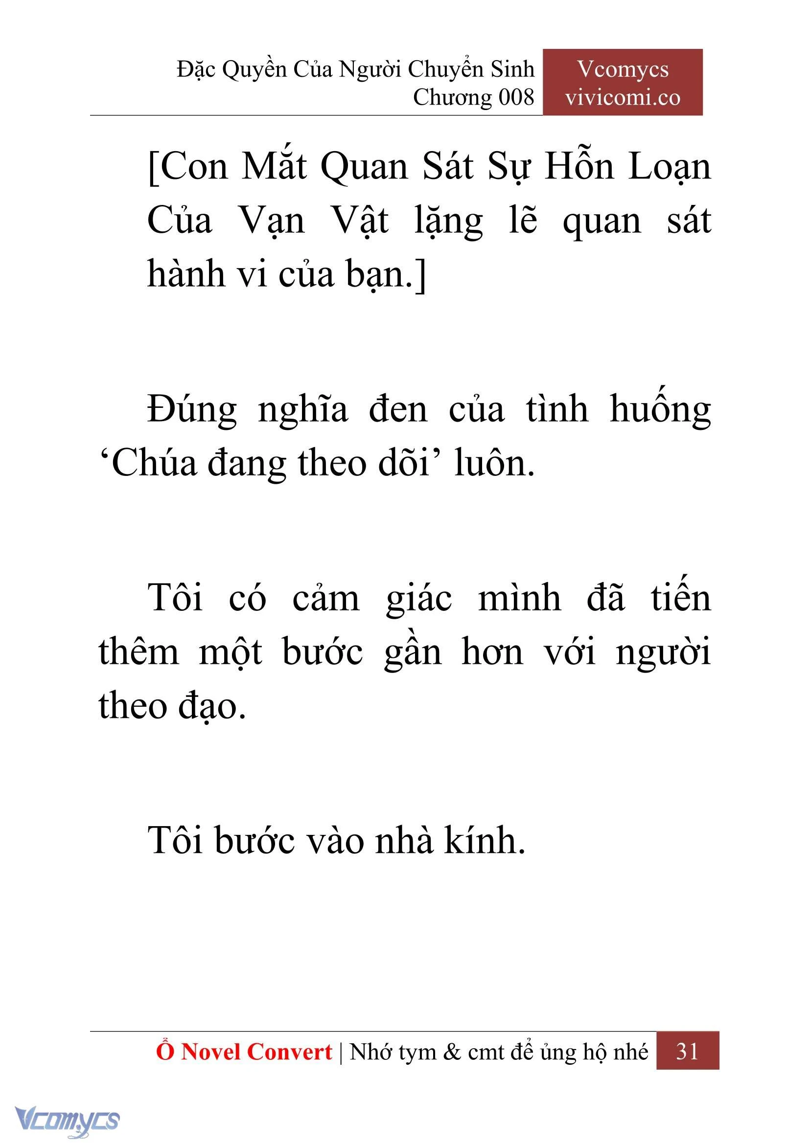 [Novel] Đặc Quyền Của Người Chuyển Sinh Chapter  8 - 33
