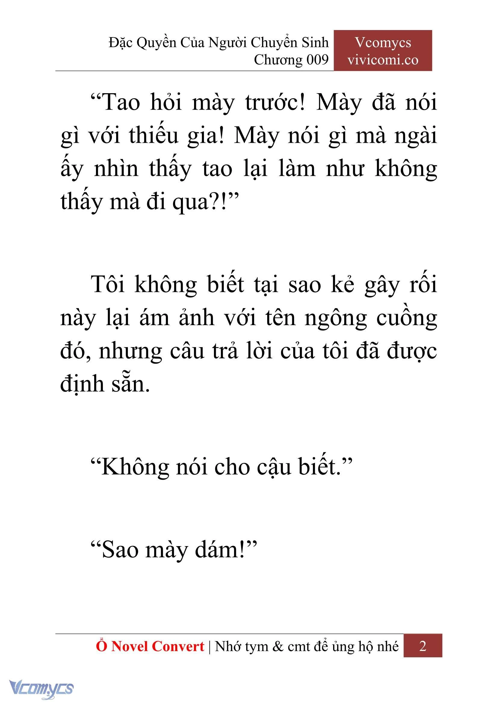 [Novel] Đặc Quyền Của Người Chuyển Sinh Chapter  9 - 4