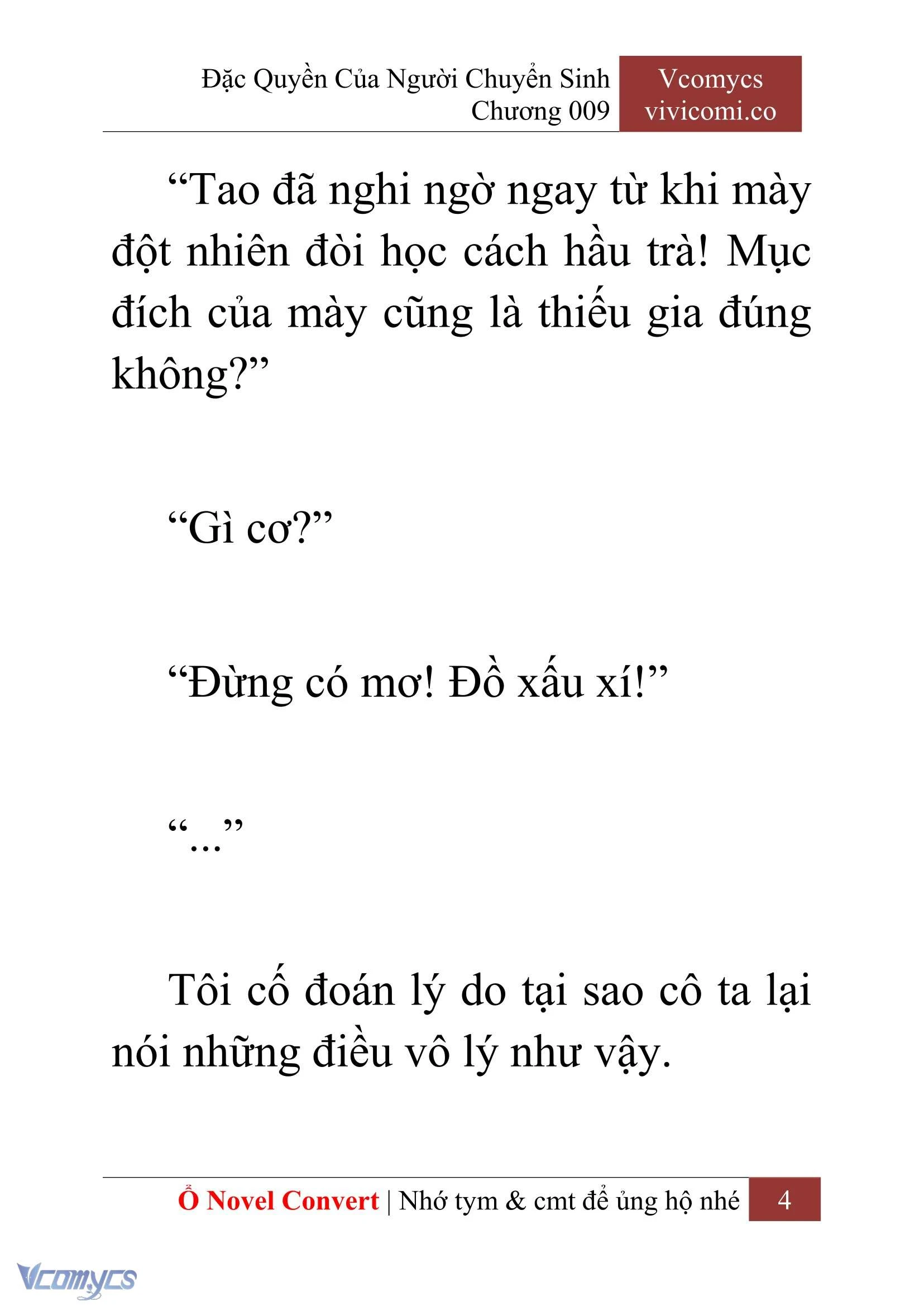[Novel] Đặc Quyền Của Người Chuyển Sinh Chapter  9 - 6