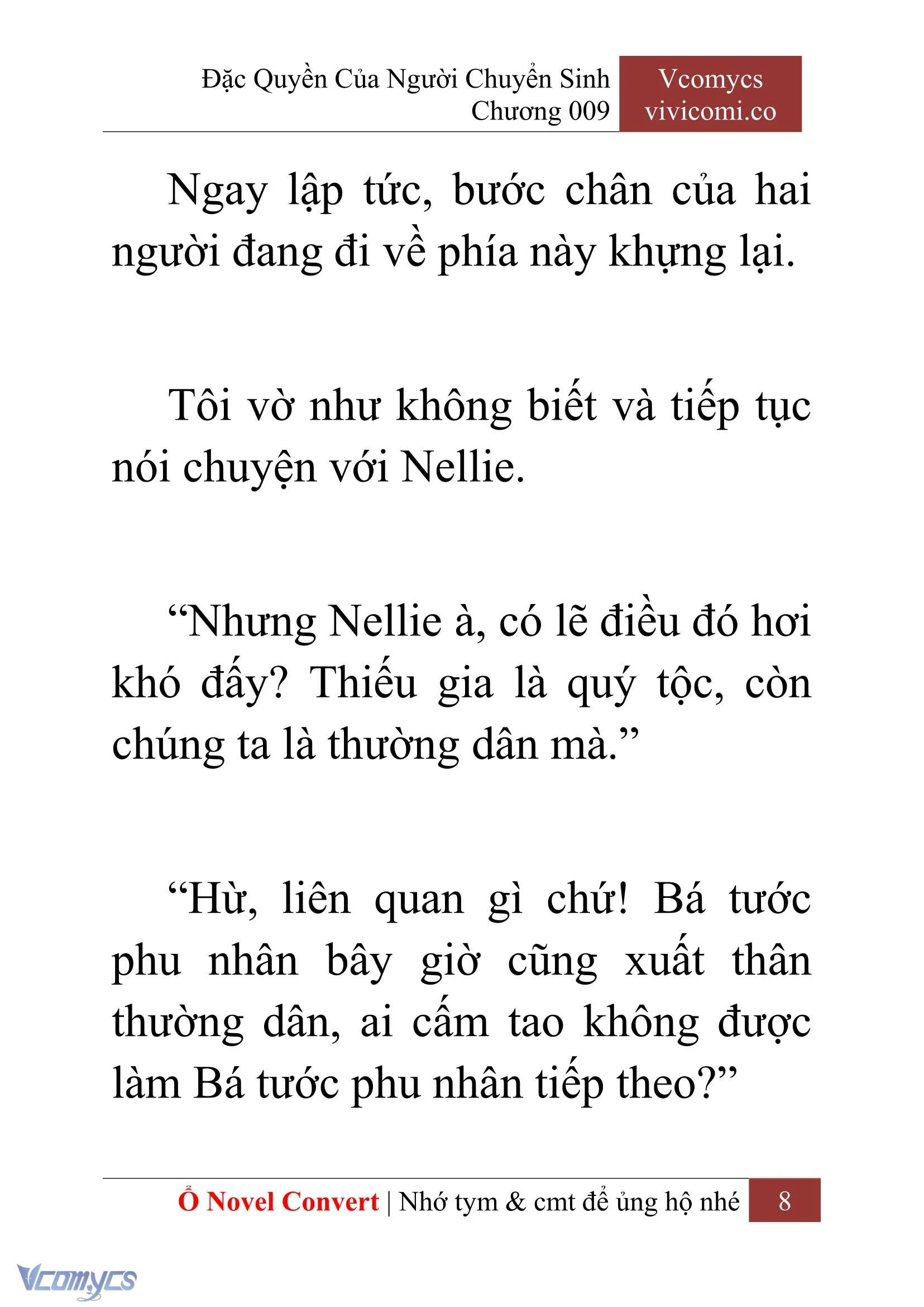 [Novel] Đặc Quyền Của Người Chuyển Sinh Chapter  9 - 10