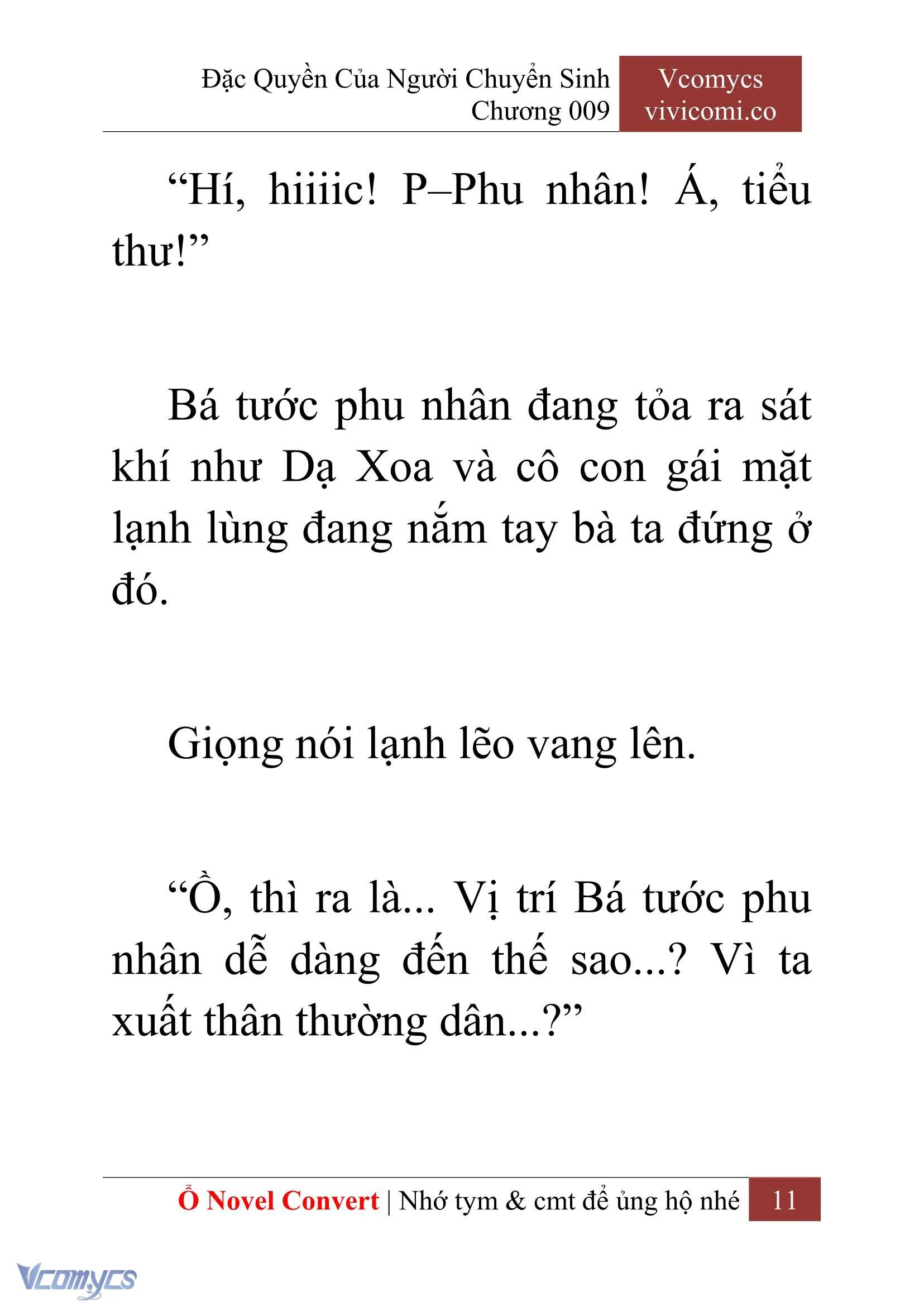 [Novel] Đặc Quyền Của Người Chuyển Sinh Chapter  9 - 13