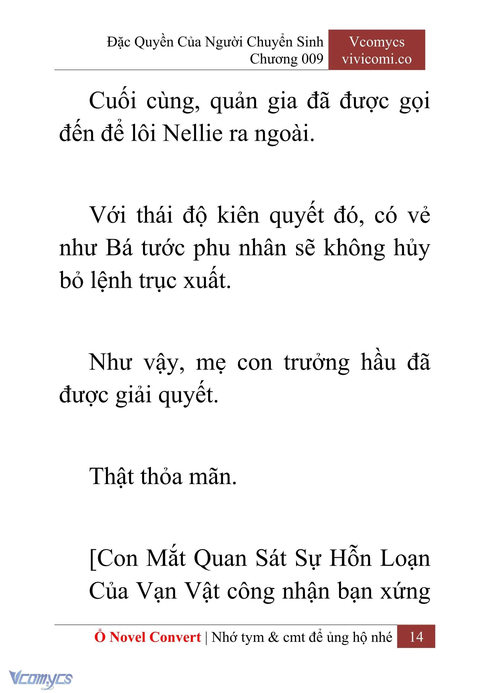 [Novel] Đặc Quyền Của Người Chuyển Sinh Chapter  9 - 16