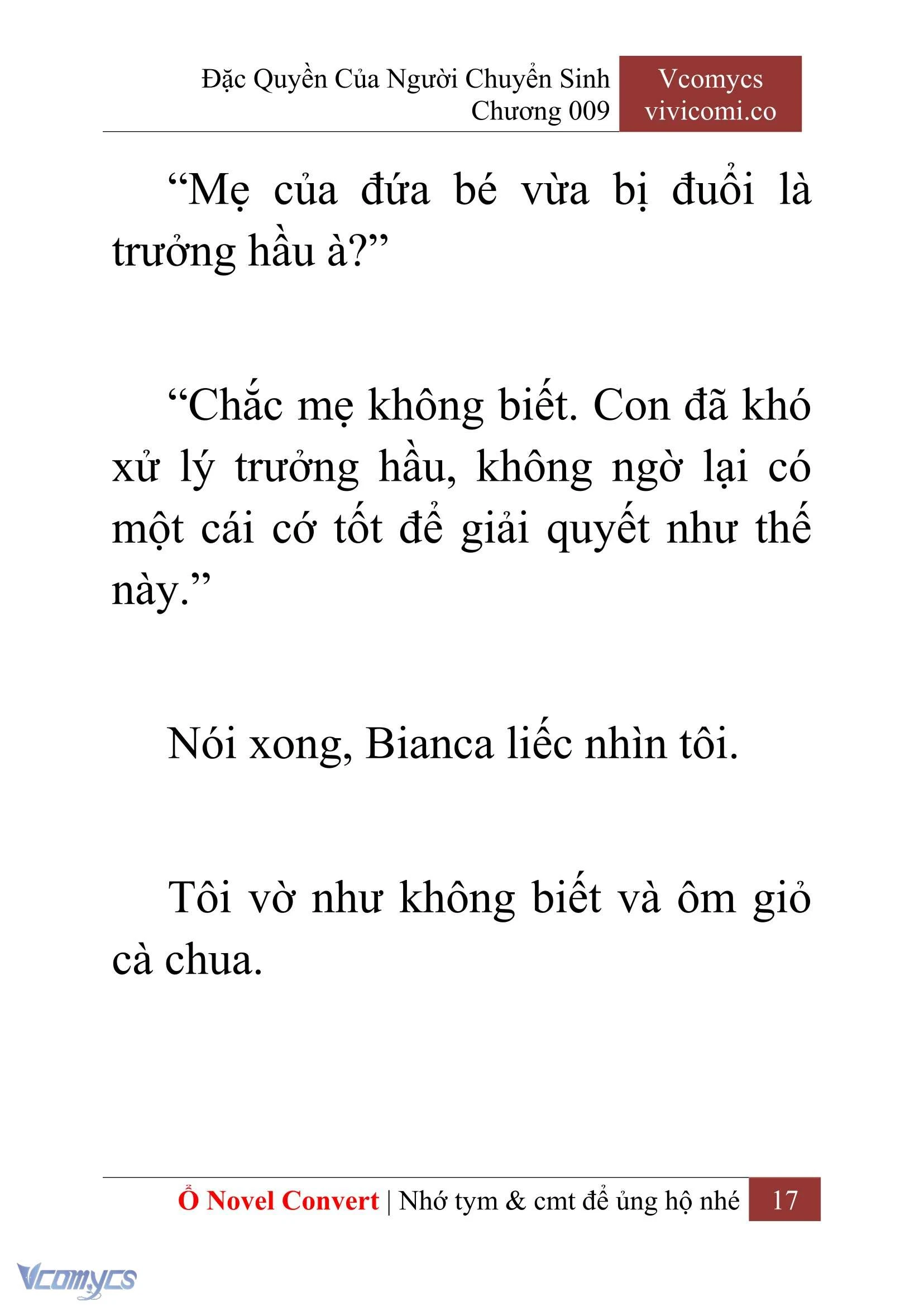 [Novel] Đặc Quyền Của Người Chuyển Sinh Chapter  9 - 19