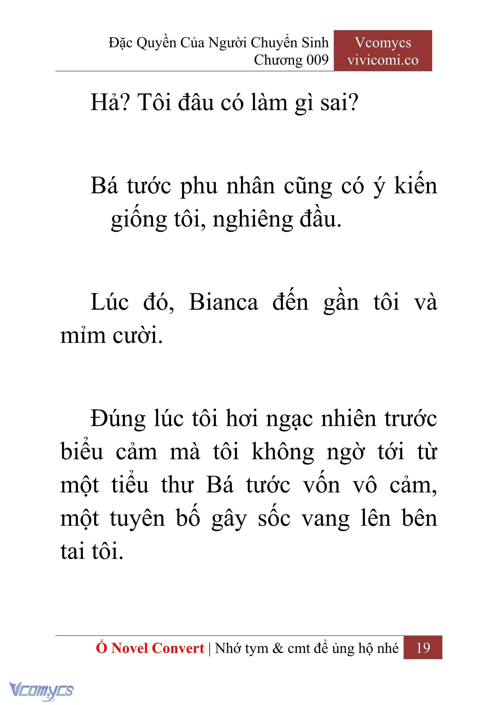 [Novel] Đặc Quyền Của Người Chuyển Sinh Chapter  9 - 21