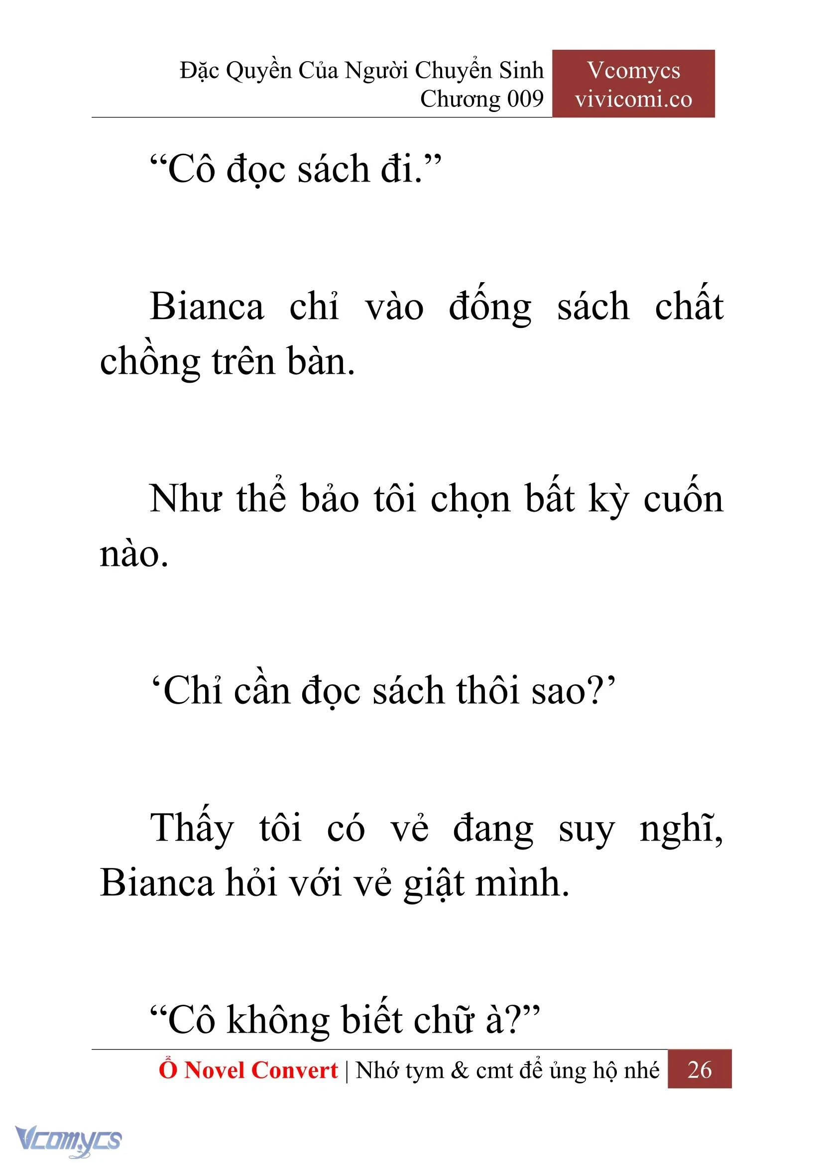 [Novel] Đặc Quyền Của Người Chuyển Sinh Chapter  9 - 28