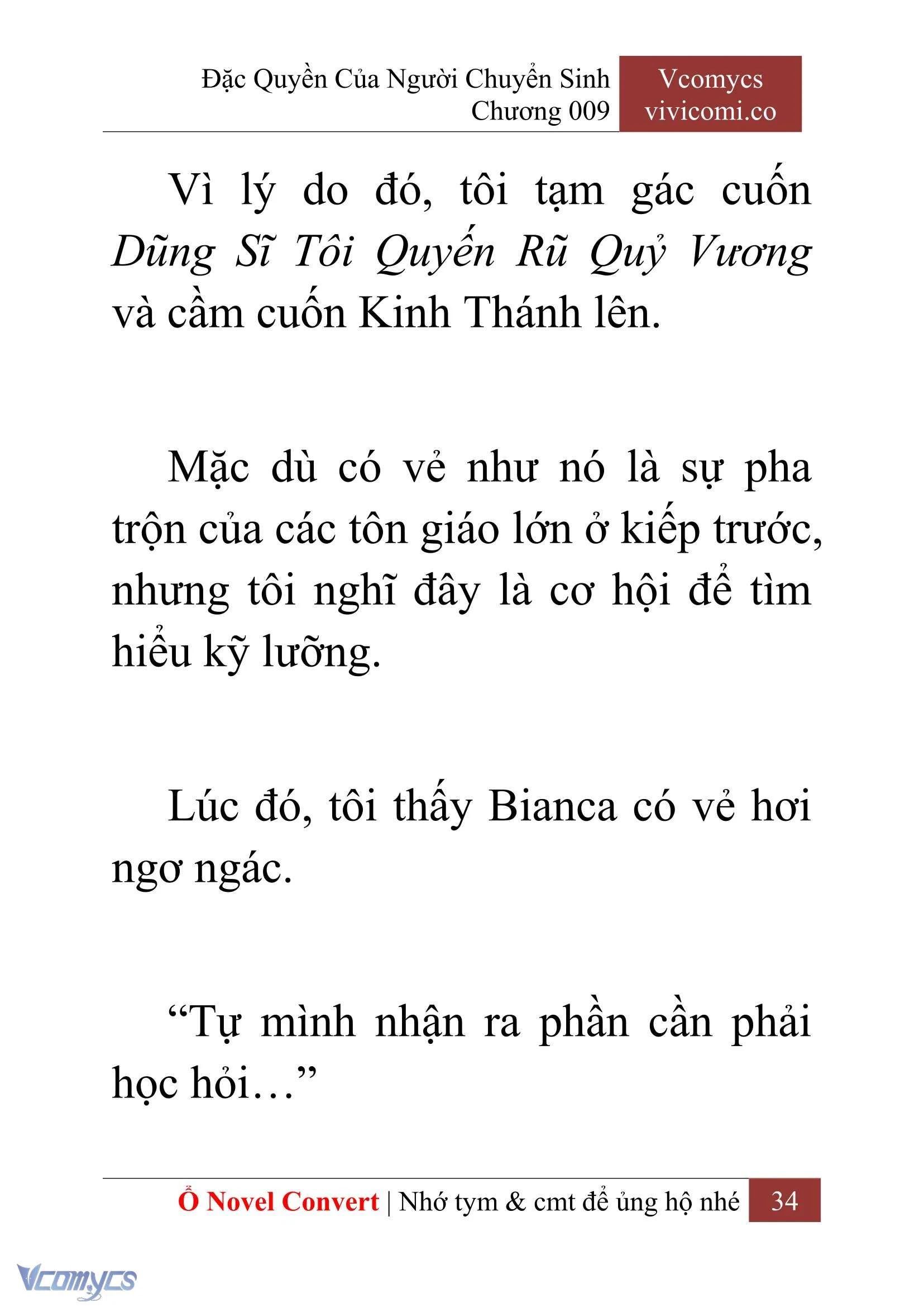 [Novel] Đặc Quyền Của Người Chuyển Sinh Chapter  9 - 36