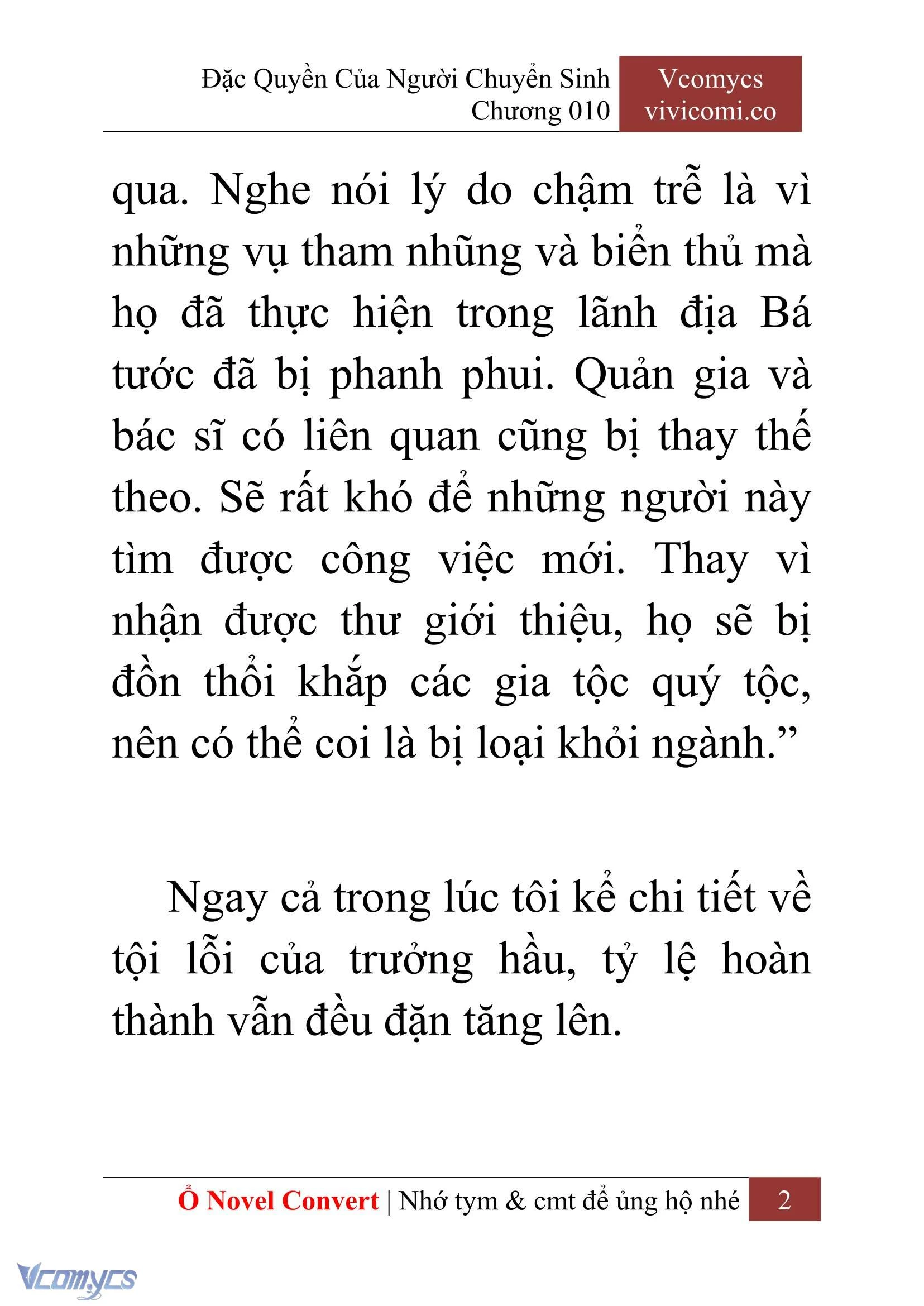 [Novel] Đặc Quyền Của Người Chuyển Sinh Chapter  10 - 4