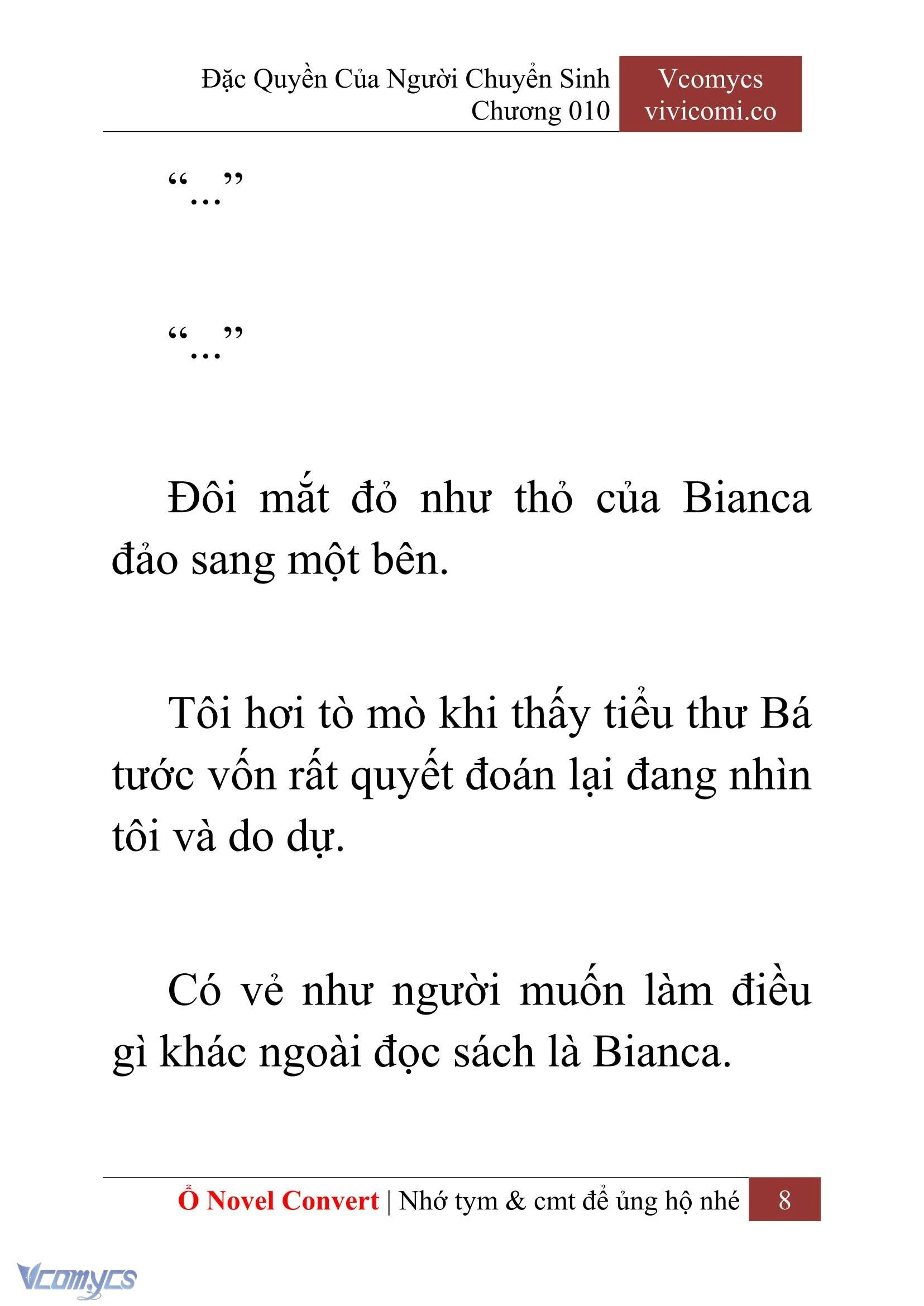 [Novel] Đặc Quyền Của Người Chuyển Sinh Chapter  10 - 10