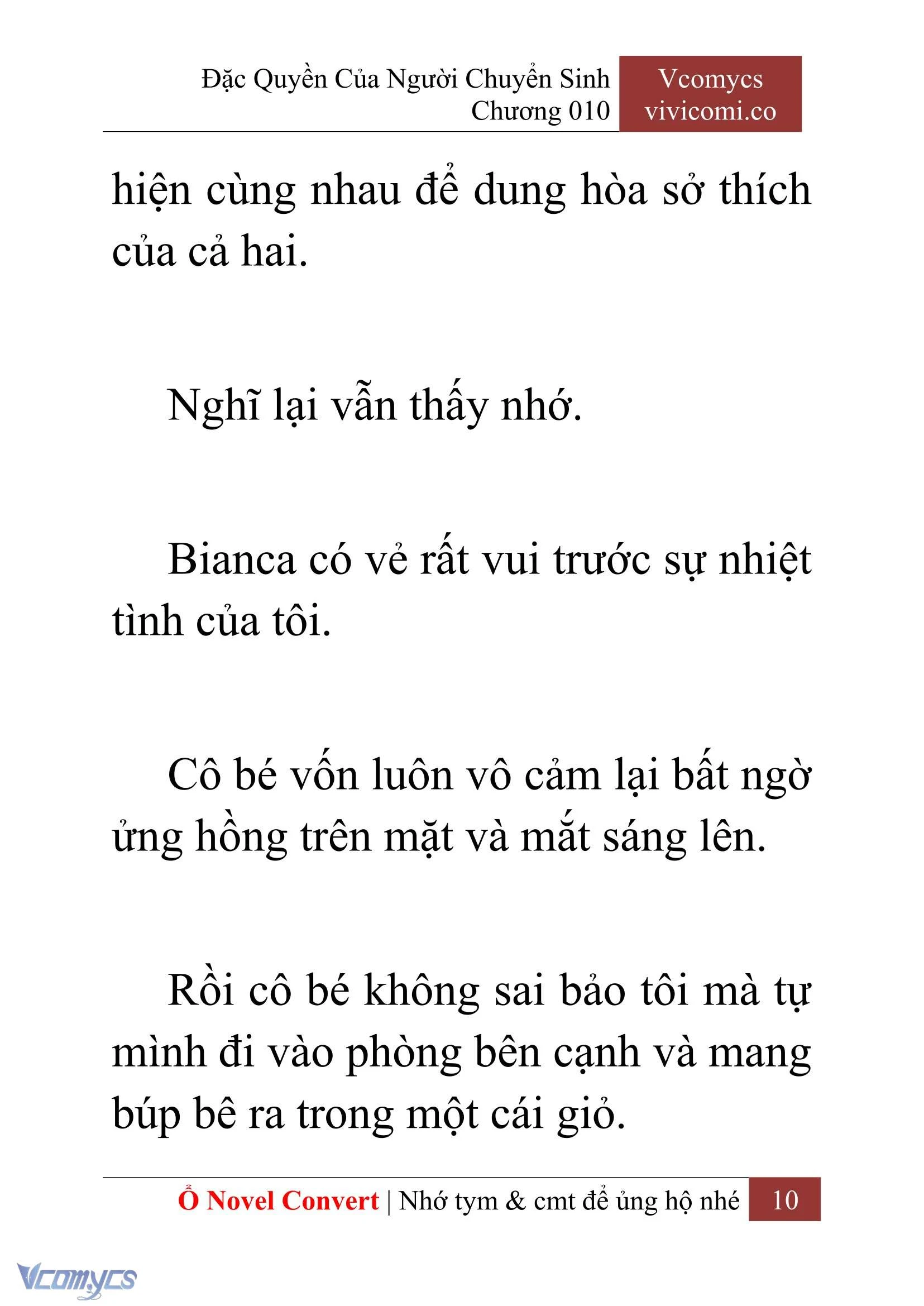 [Novel] Đặc Quyền Của Người Chuyển Sinh Chapter  10 - 12