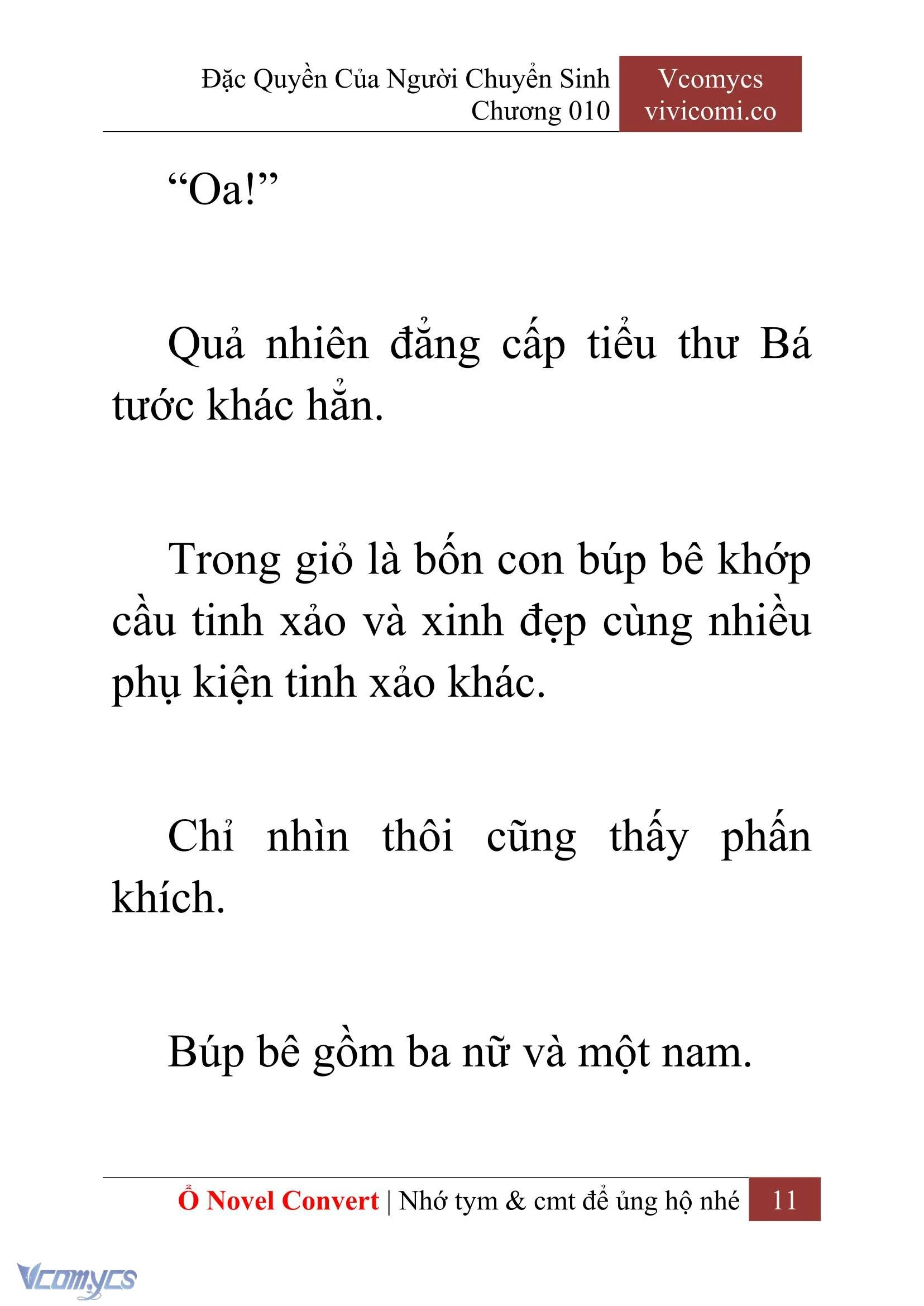 [Novel] Đặc Quyền Của Người Chuyển Sinh Chapter  10 - 13