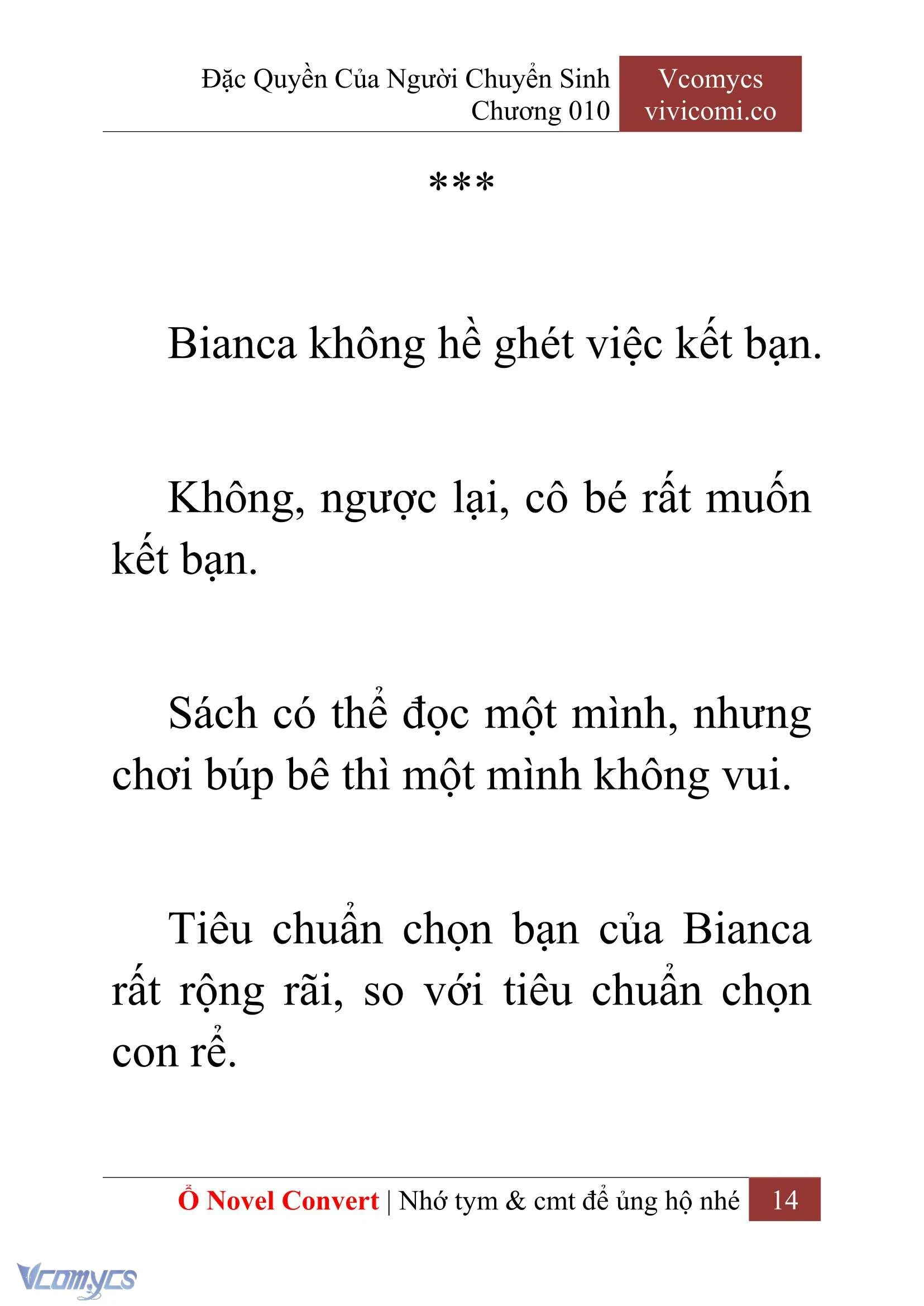 [Novel] Đặc Quyền Của Người Chuyển Sinh Chapter  10 - 16