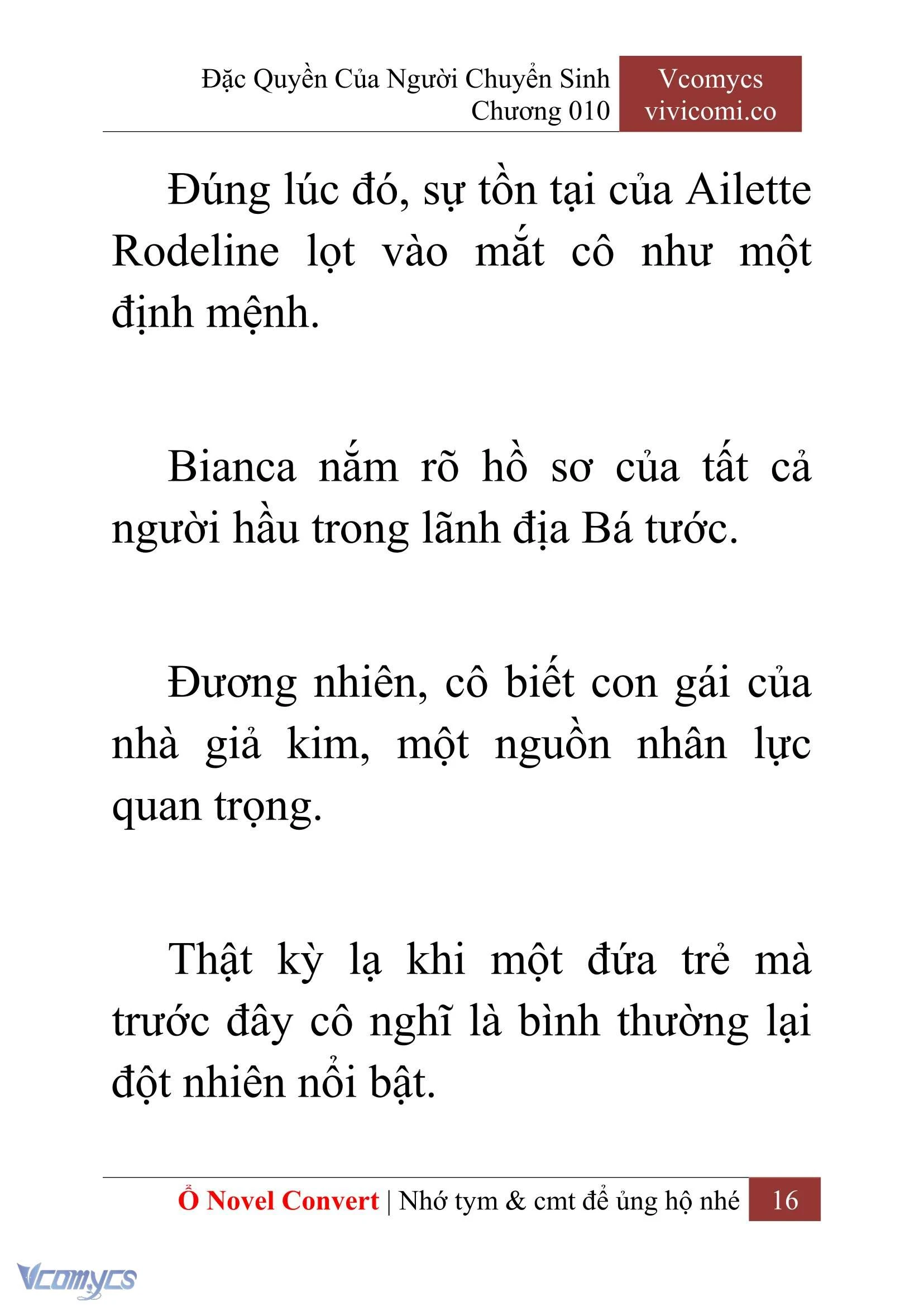 [Novel] Đặc Quyền Của Người Chuyển Sinh Chapter  10 - 18