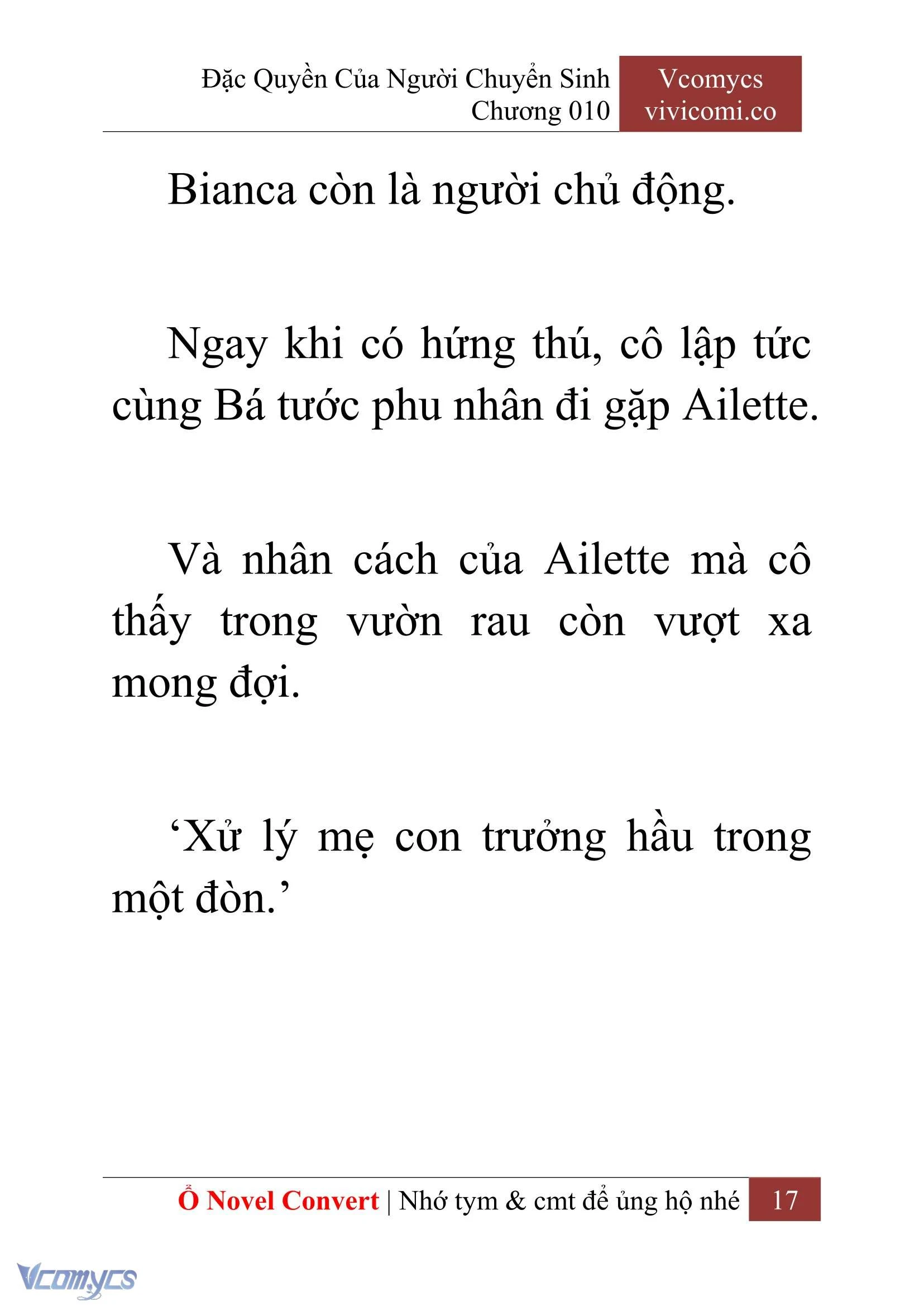 [Novel] Đặc Quyền Của Người Chuyển Sinh Chapter  10 - 19