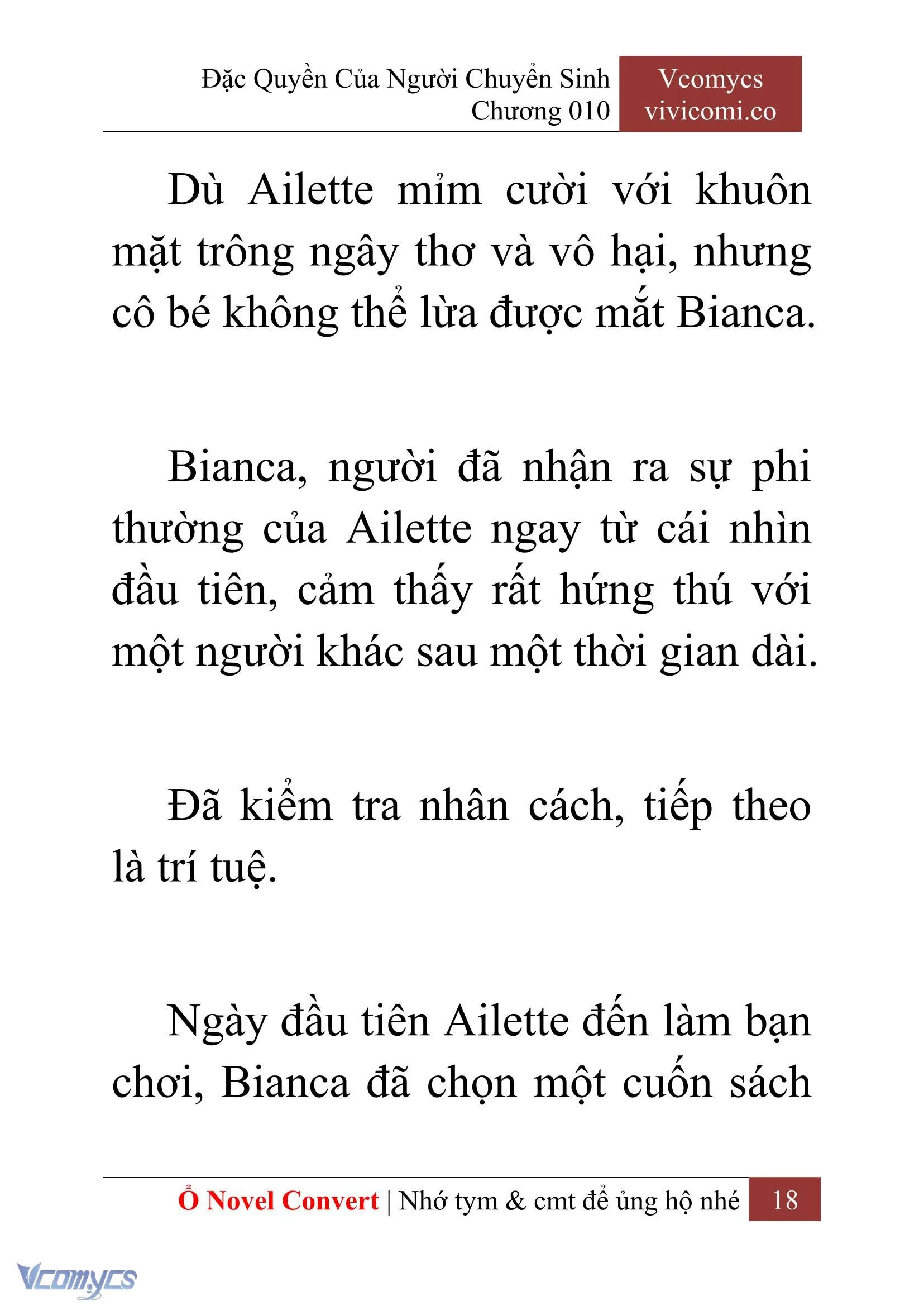 [Novel] Đặc Quyền Của Người Chuyển Sinh Chapter  10 - 20