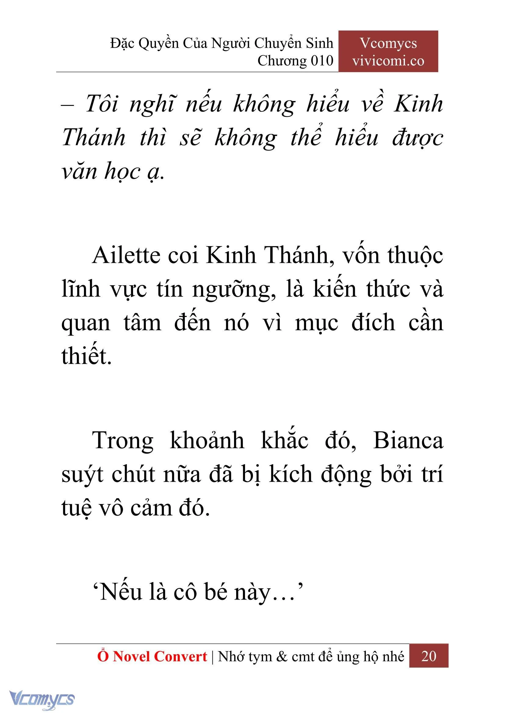 [Novel] Đặc Quyền Của Người Chuyển Sinh Chapter  10 - 22