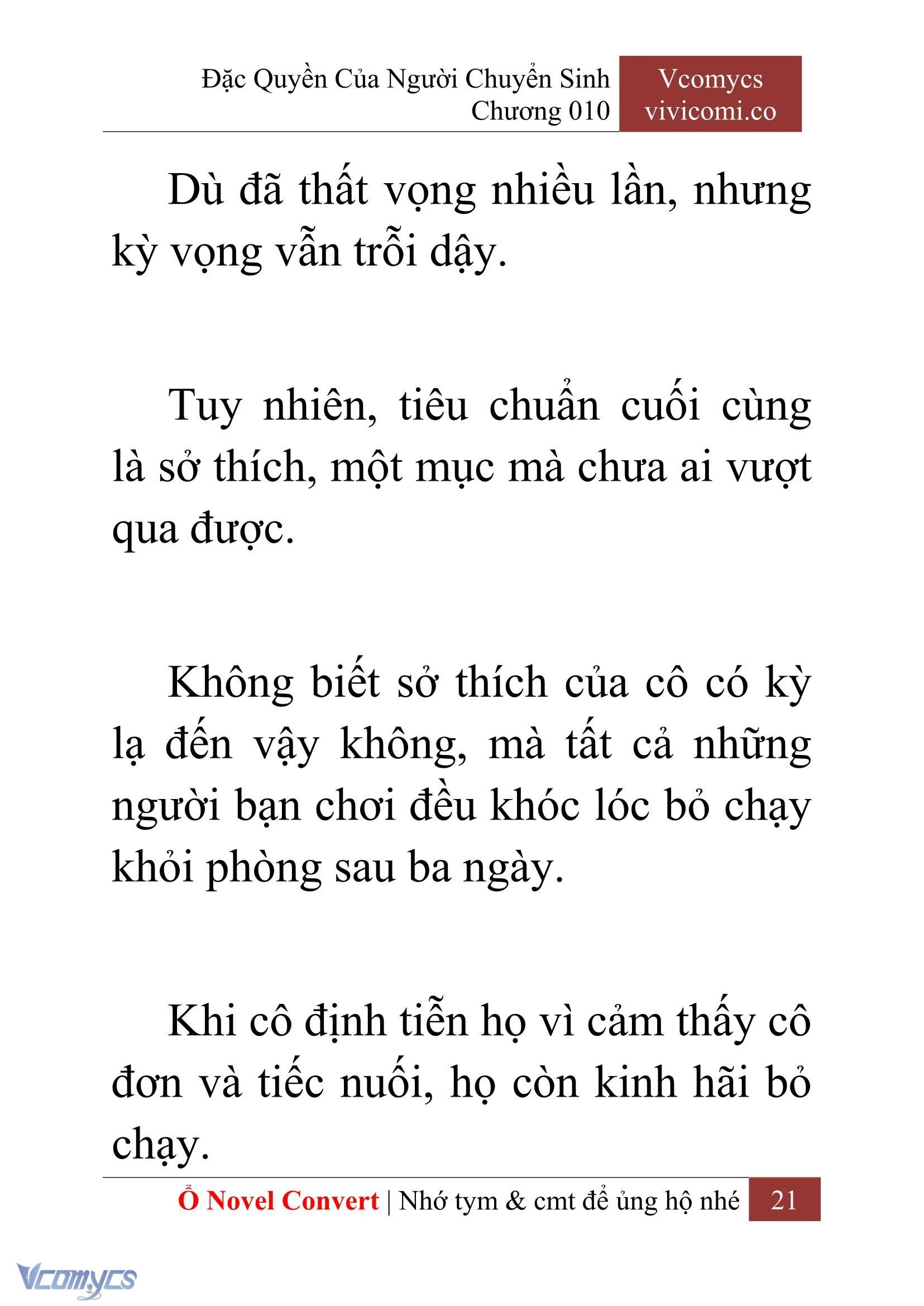 [Novel] Đặc Quyền Của Người Chuyển Sinh Chapter  10 - 23