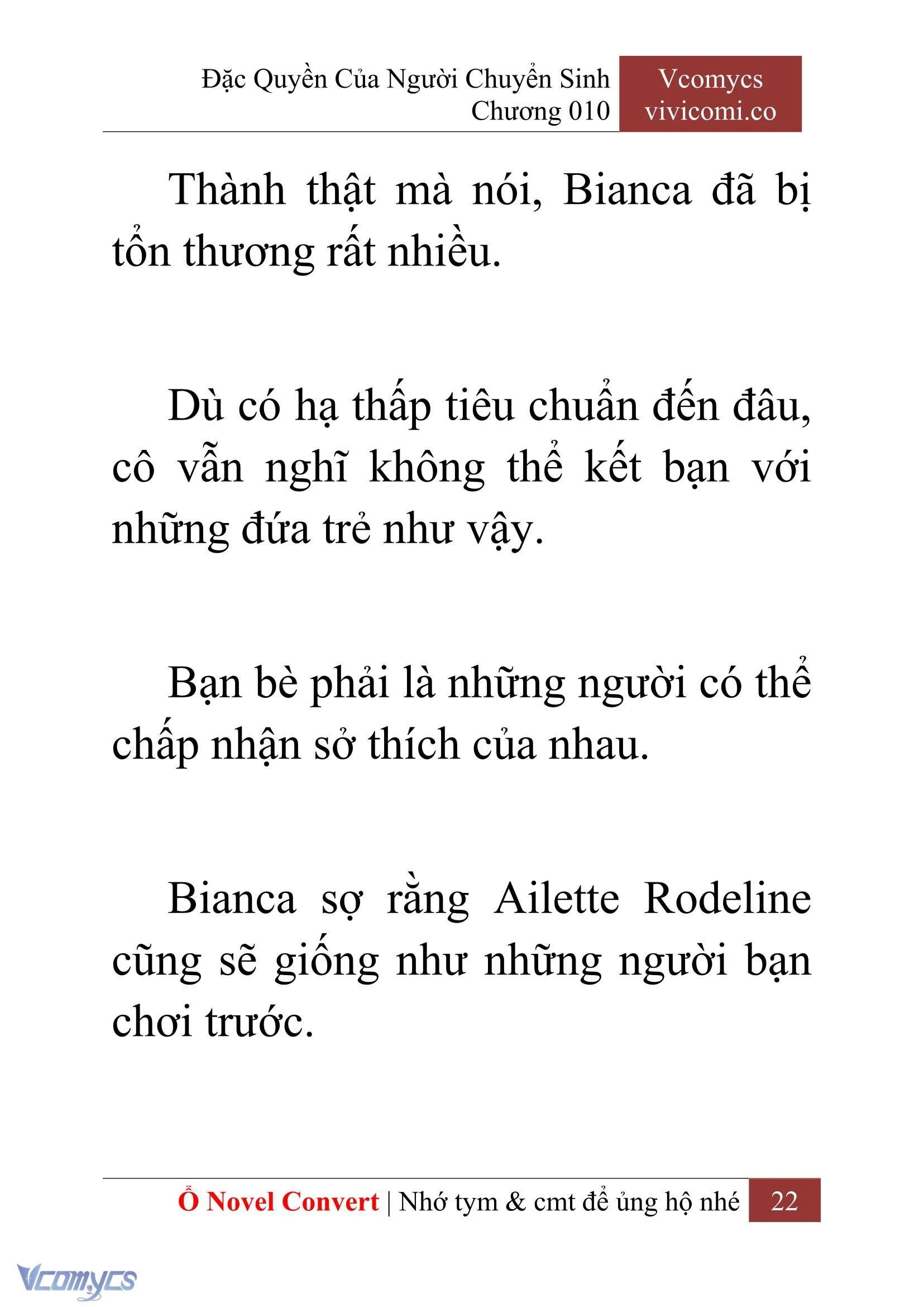 [Novel] Đặc Quyền Của Người Chuyển Sinh Chapter  10 - 24