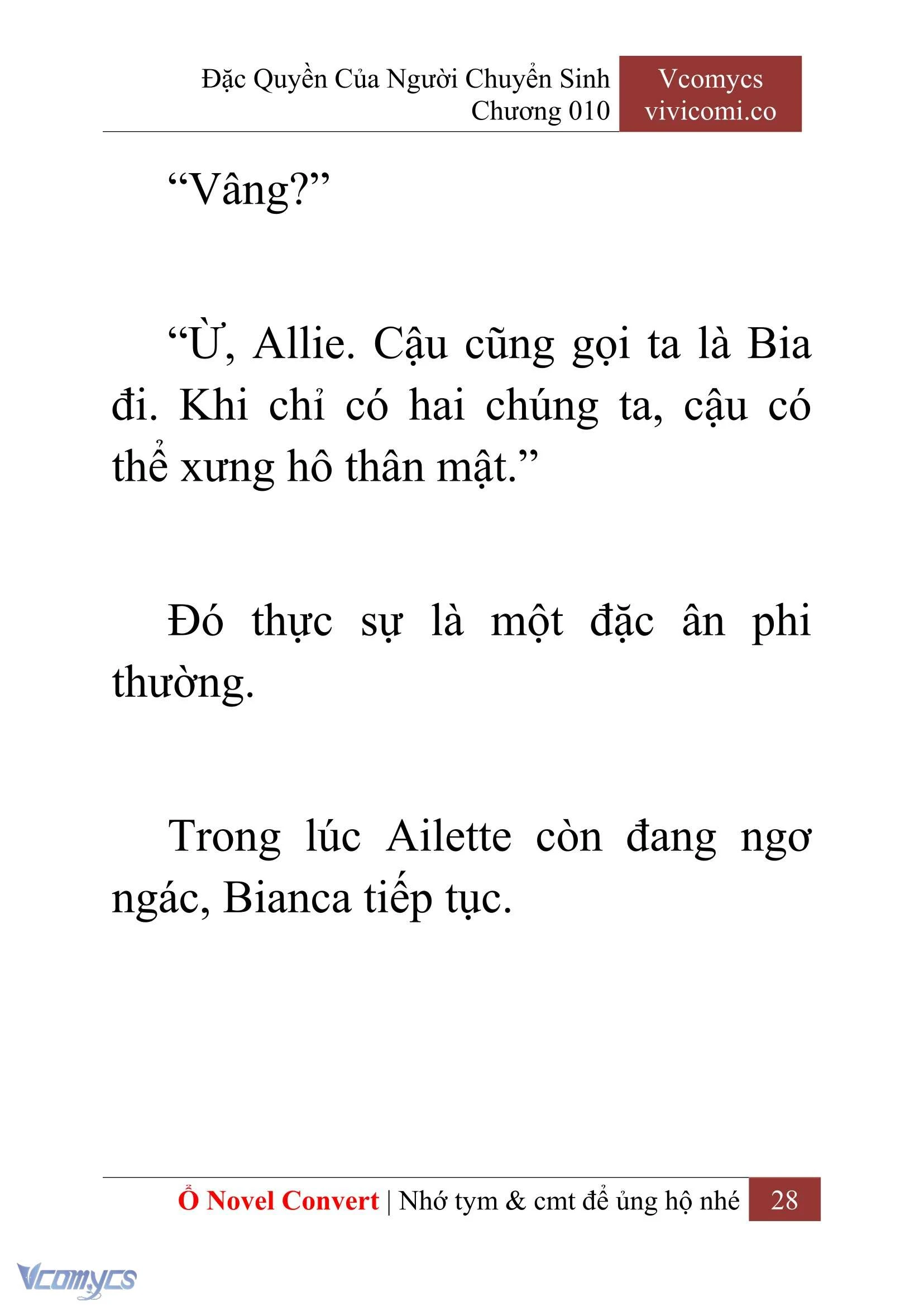 [Novel] Đặc Quyền Của Người Chuyển Sinh Chapter  10 - 30