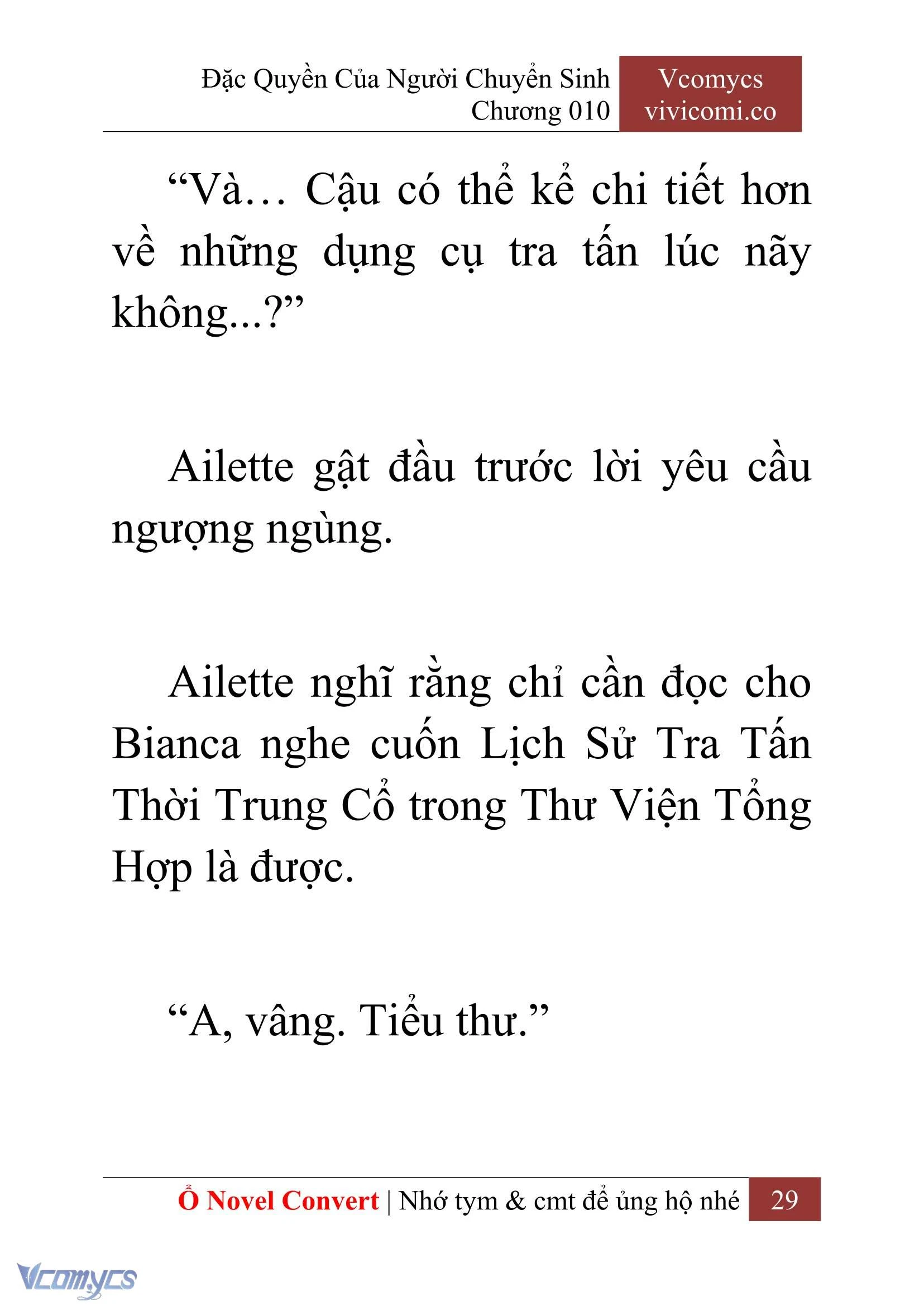 [Novel] Đặc Quyền Của Người Chuyển Sinh Chapter  10 - 31