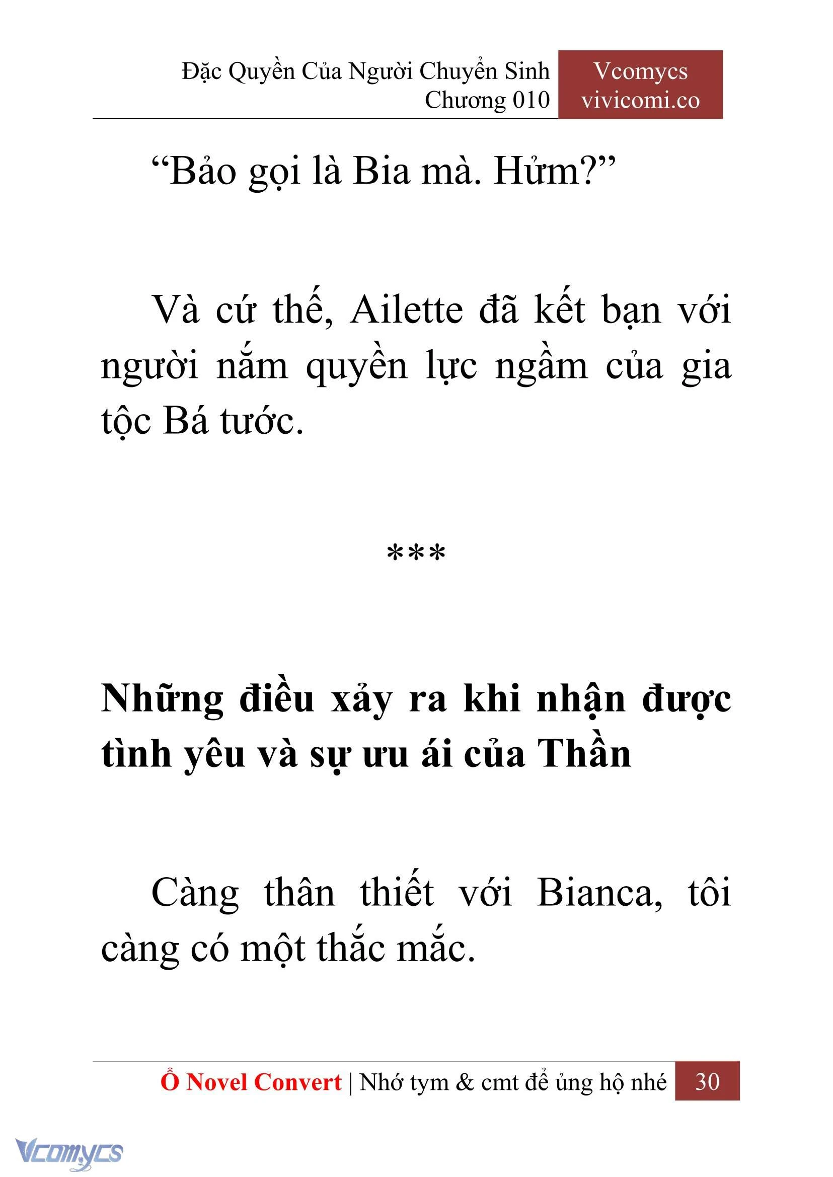 [Novel] Đặc Quyền Của Người Chuyển Sinh Chapter  10 - 32